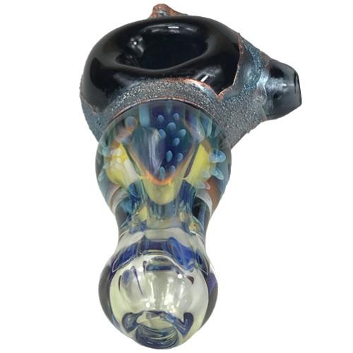 Handmade Electroformed Color Changing Glass Pipe - USA Made Artisan Smoking Accessory for Home & Travel Use