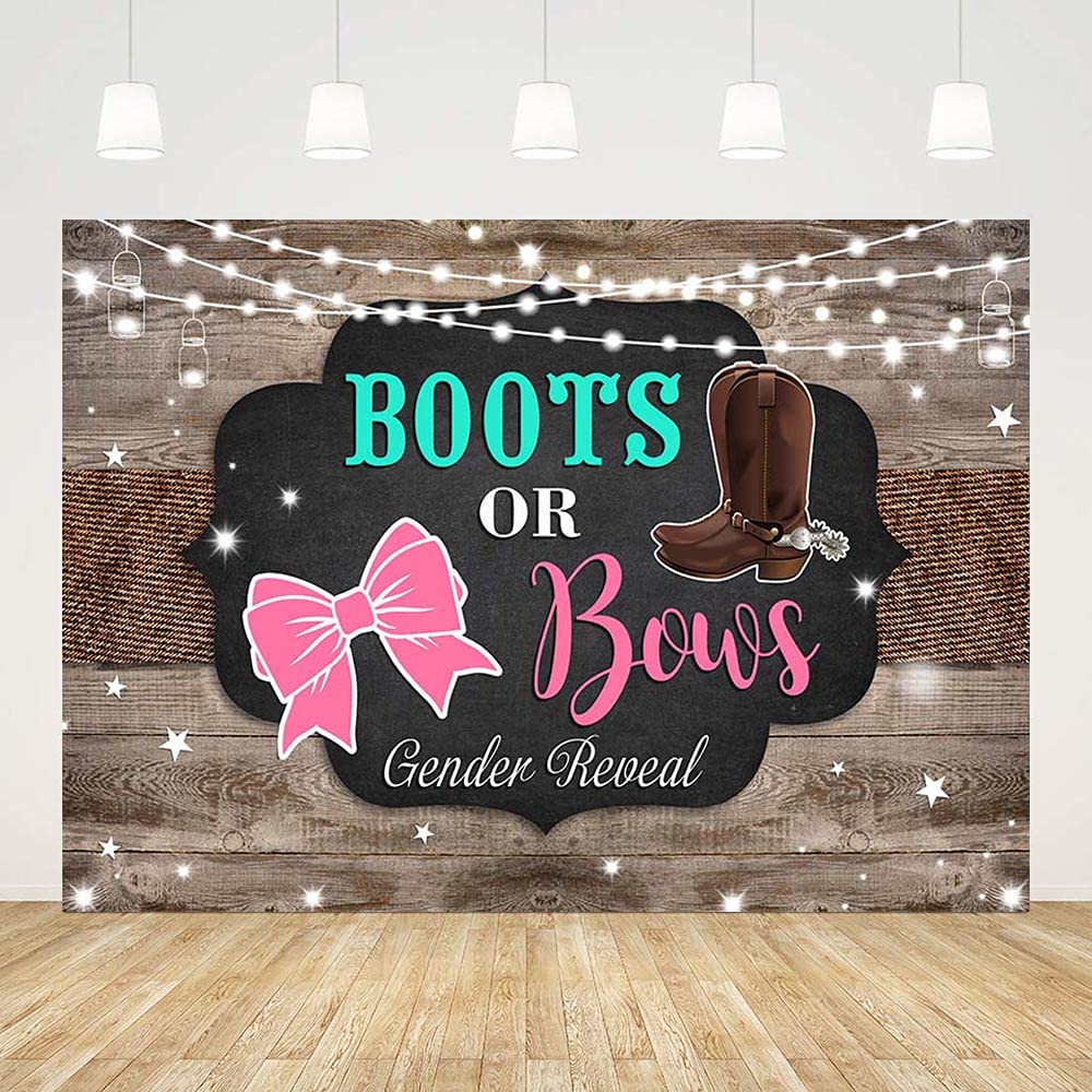 7x5ft Rustic Wood Rope Stripe Photography Backdrop - Perfect for Gender Reveal Parties, Baby Showers & Newborn Photos (Boy or Girl, Boots or Bows Theme) - Great for Studio Props, Home Decor & Special Event Decorations
