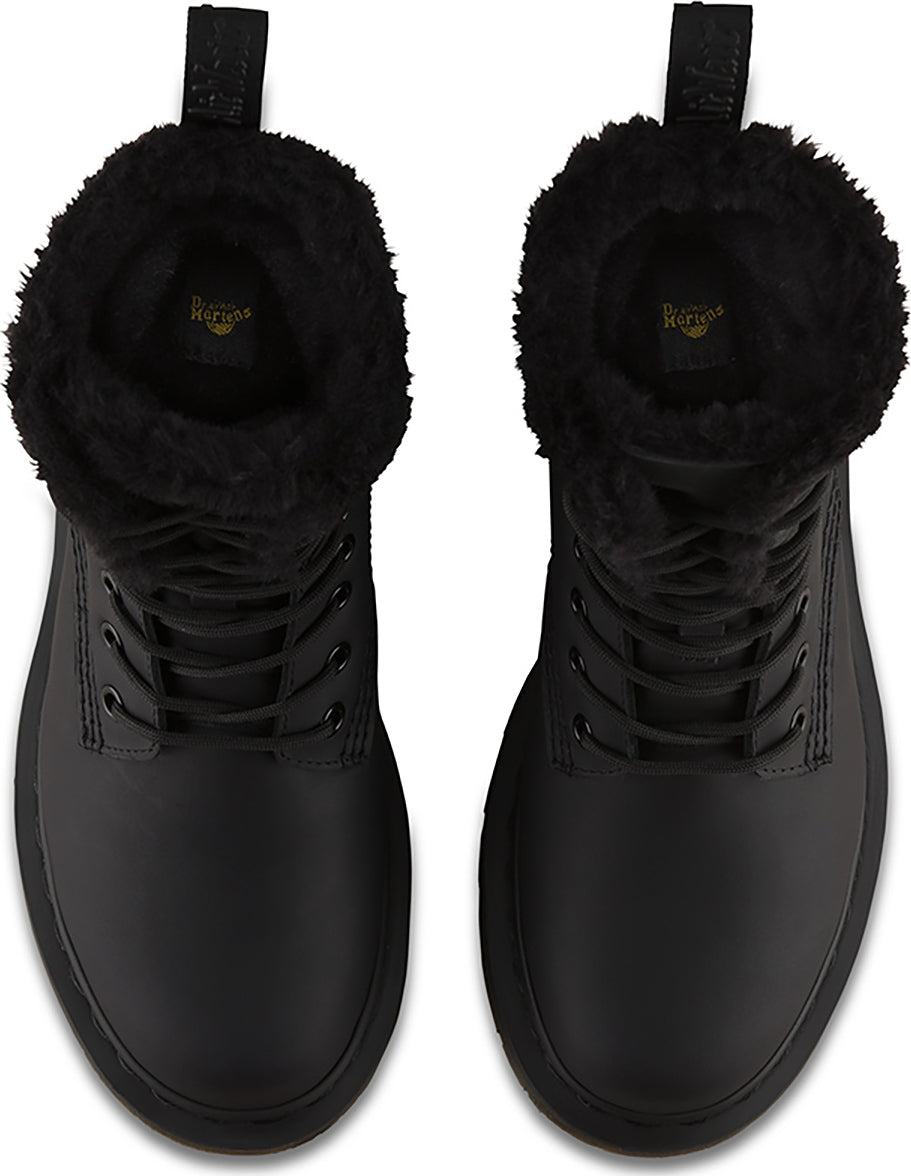 Dr. Martens 1460 Kolbert Boots for Women - Classic Black Leather Ankle Boots with Air-Cushioned Sole | Perfect for Casual Wear, Work & Outdoor Activities