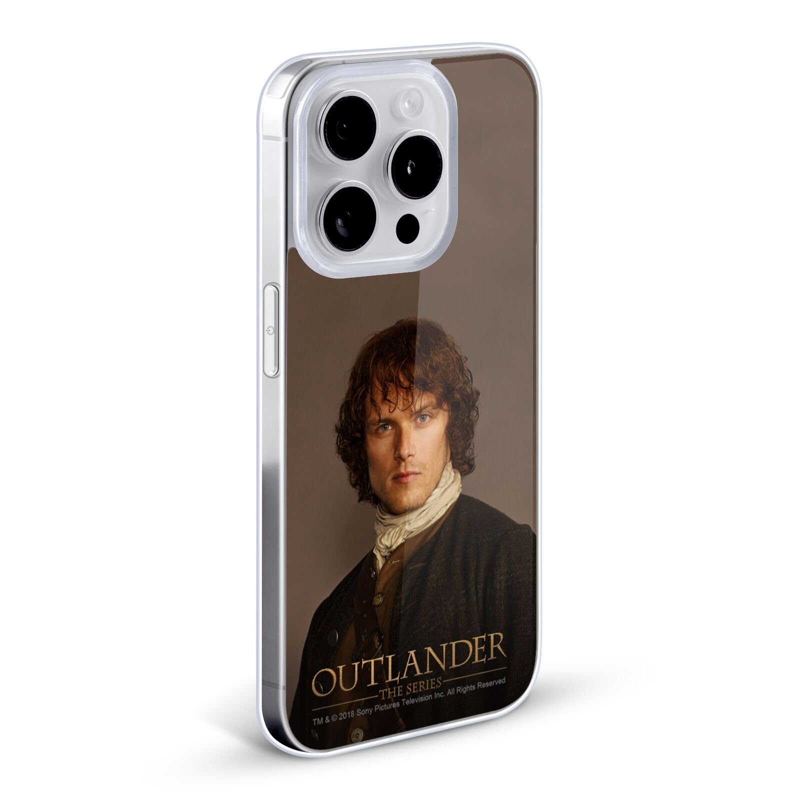 Officially Licensed Outlander Jamie Traditional Characters Soft Gel Case for Apple iPhone 12 & iPhone 12 Pro - Durable Protective Phone Cover for Fans, Everyday Use & Gift Giving