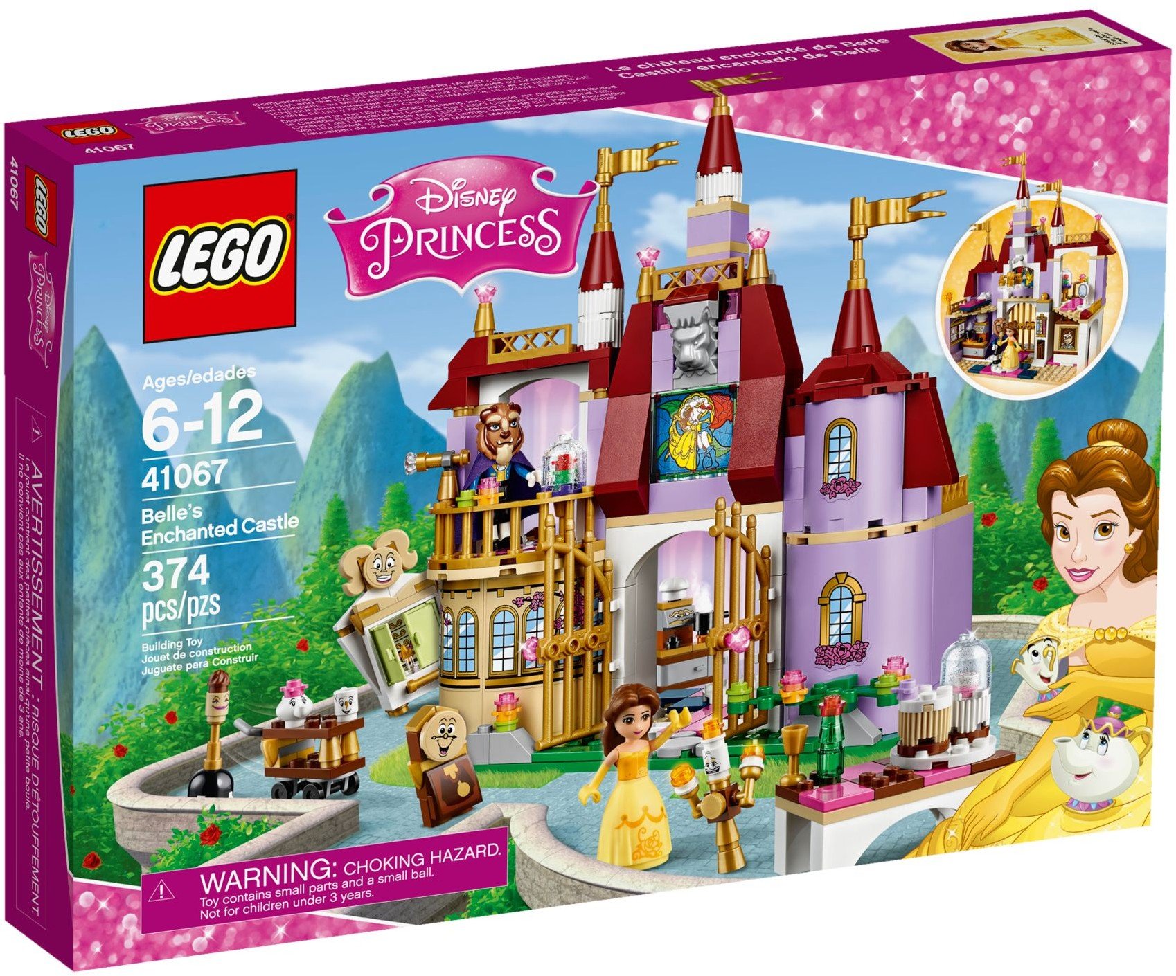 LEGO Disney Princess Belle's Enchanted Castle Building Set 41067 - Creative Toy for Kids, Perfect for Disney Fans & Collectors | Great for Birthday Gifts, Pretend Play & Display