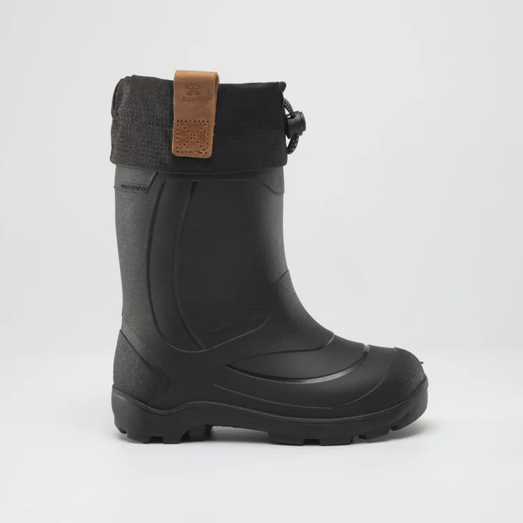 Kamik Black Tundra Jr Boot - Waterproof Winter Snow Boots for Kids - Perfect for Outdoor Play, Snowy Adventures & Cold Weather