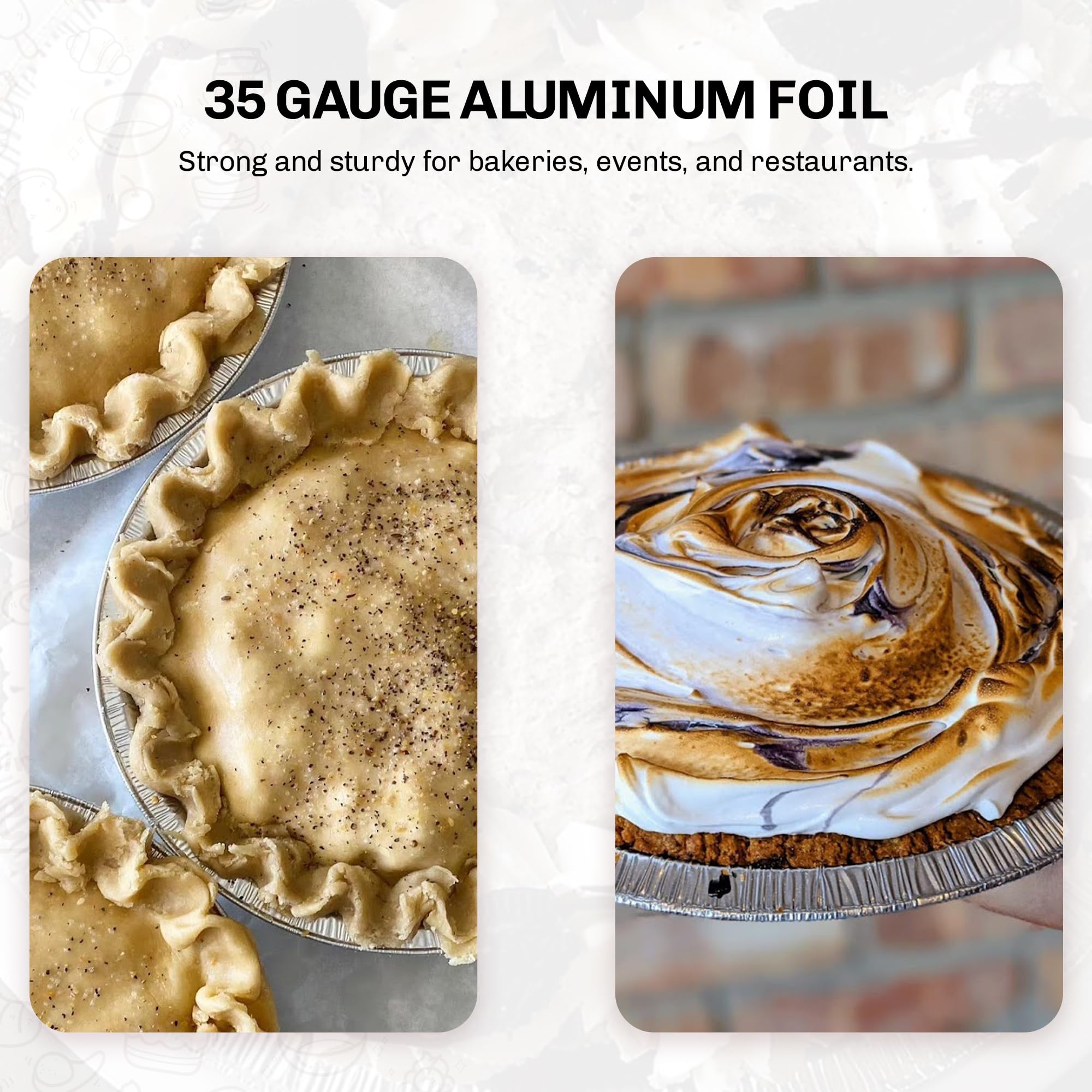 KitchenDance 20oz Disposable Aluminum Pie Pans - 250 Count Round Deep Foil Baking Pans for Catering, Bakeries & Restaurants - Perfect for Pies, Quiches, Casseroles & Meal Prep | Ideal for Commercial Kitchens, Holiday Baking & Large Batch Cooking