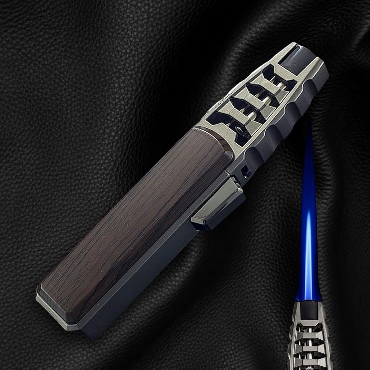 Brightfire Windproof Butane Lighter - Adjustable Flame Torch for Outdoor & Camping