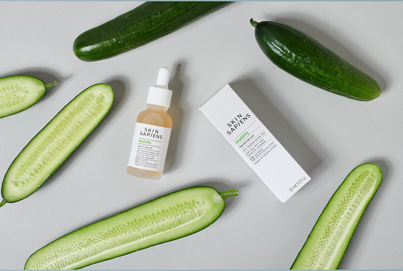 SKIN SAPIENS MATTIFY Facial Serum with Zinc PCA & Lilac Extract | Oil Control & Shine Reduction | Natural Ecocert Cosmos Certified | Cruelty-Free Vegan Skincare for Oily & Blemish-Prone Skin (30ml) | Perfect for Daily Use & Travel Skincare Routine