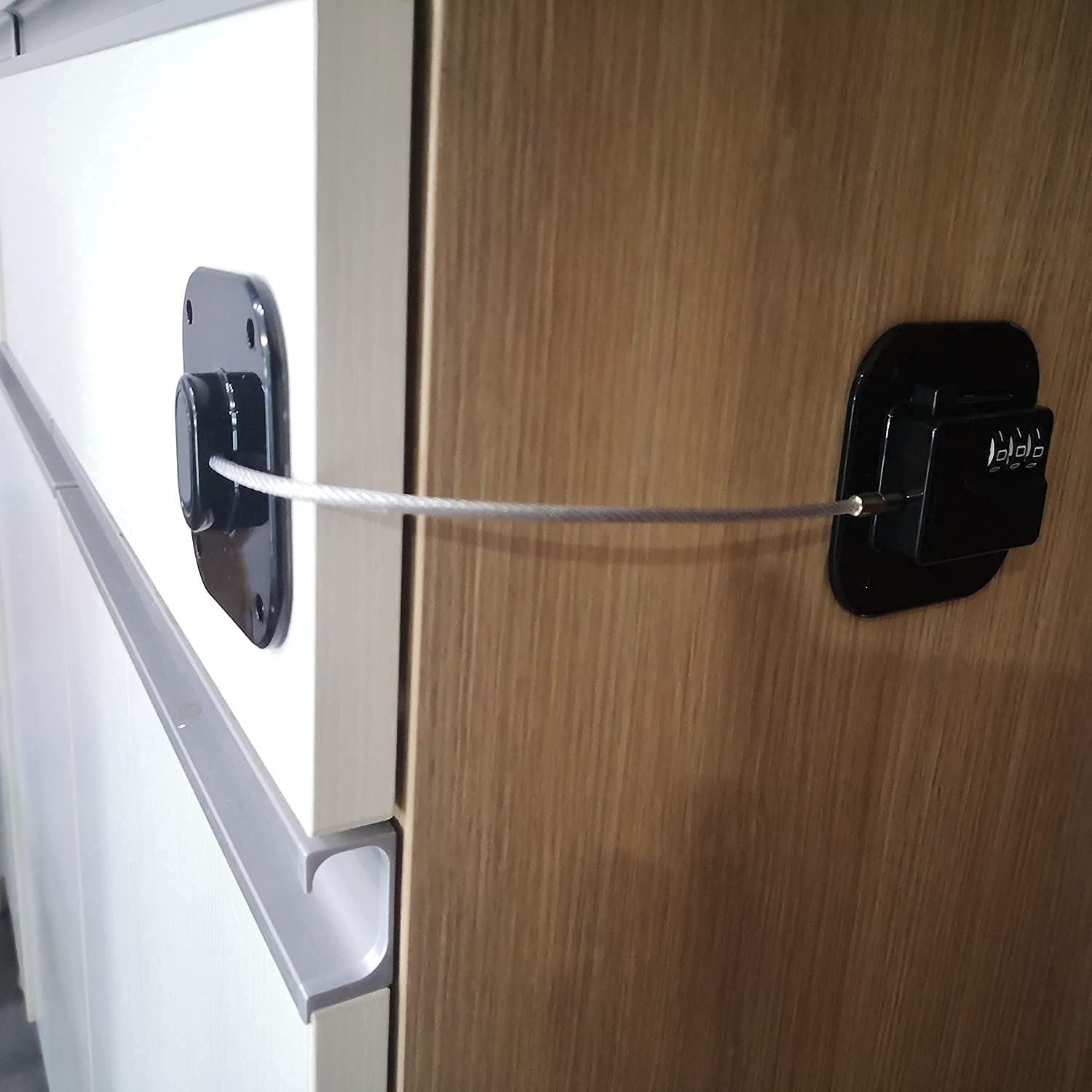 **Upgraded YEYA Refrigerator & Cabinet Locks with Combination – Child Safety Locks for Babies (2 Pack) – Secure Fridge, Drawers & Cabinets at Home**