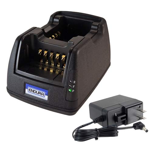 Endura Dual Slot Charger with Replaceable Pod - Compatible with Tait TP8110, 8115, 8120, 8135, 8140, 9300, 9355, 9360, 9400, 9435, 9440, 9455, 9460 Li-Ion & LiPo Batteries | Fast Charging for Two-Way Radios, Emergency Devices & Professional Communication Equipment