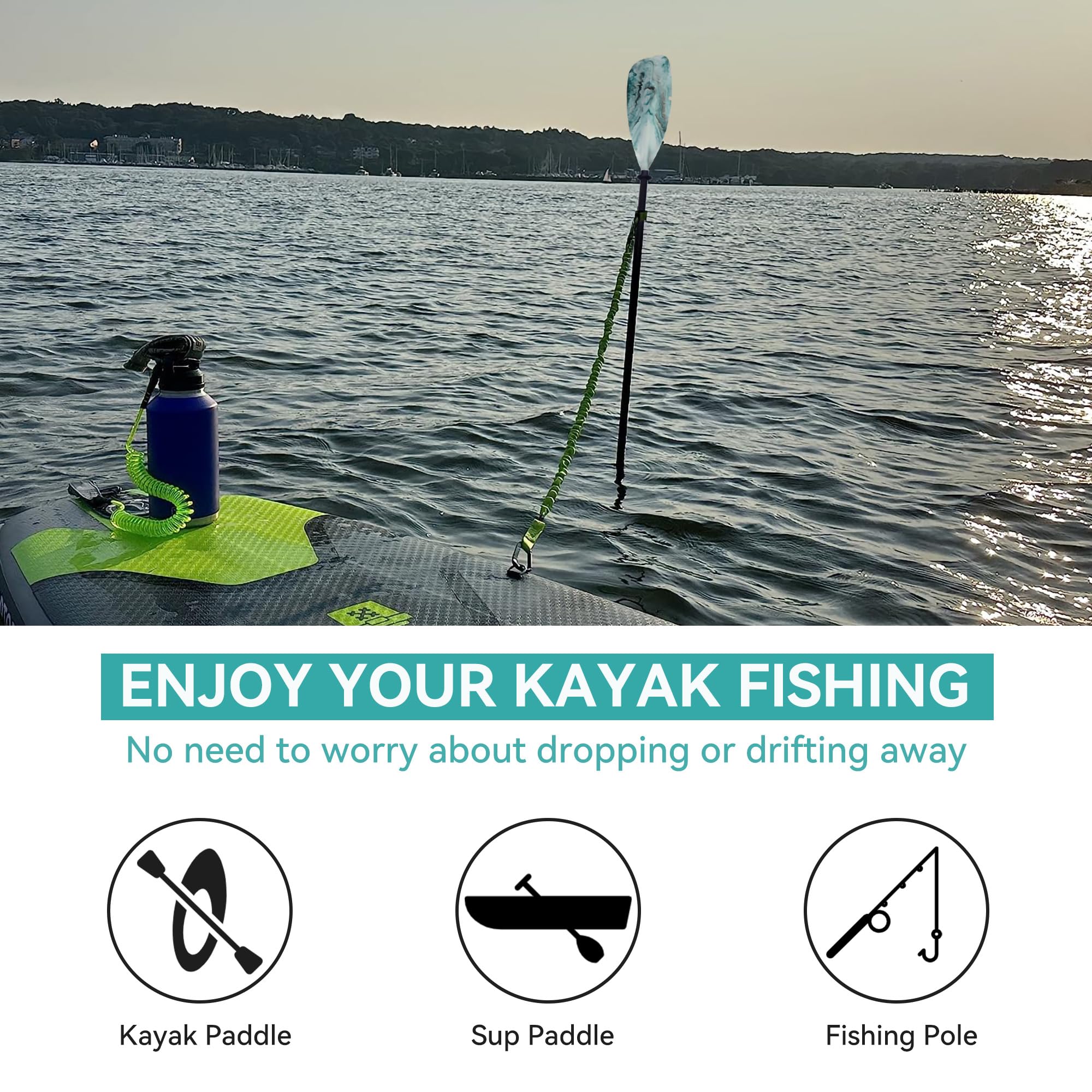 Premium Fiberglass Kayak Paddles with PP Blades - Lightweight Adjustable 3-Piece Canoe Oars (230-250cm/90-98in) for Kayaking, Boating & Water Sports | Ideal for Touring, Fishing & Recreational Paddling