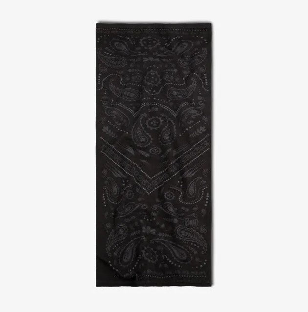 BUFF Merino Wool Lightweight Print Cashmere Black Scarf - Soft & Warm Winter Accessory for Outdoor Activities, Hiking, and Travel
