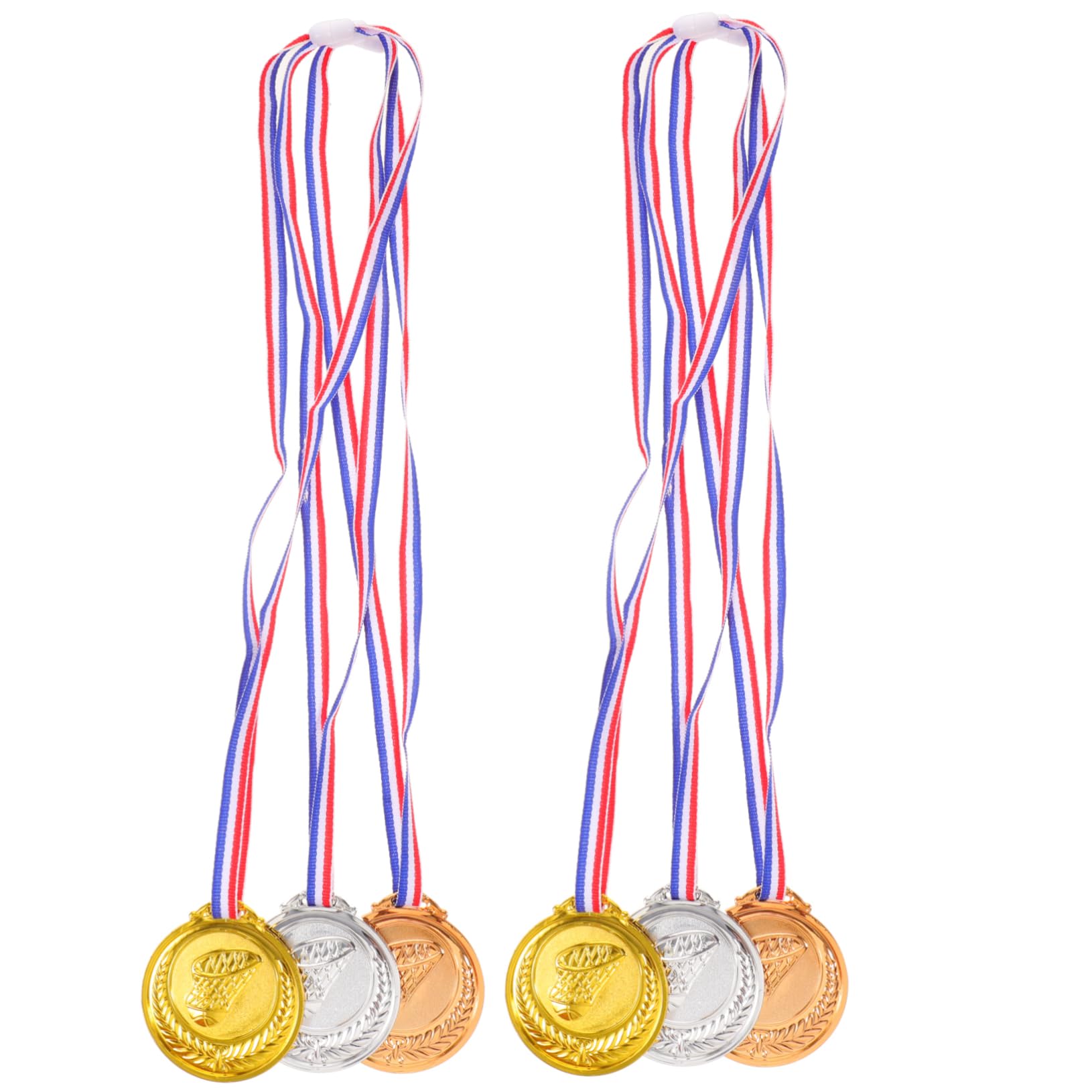 Toddmomy 12-Piece Kids Basketball Medal Set - Plastic Sports Award Medals for Children | Perfect for Youth Basketball Tournaments, Birthday Party Favors & Achievement Rewards