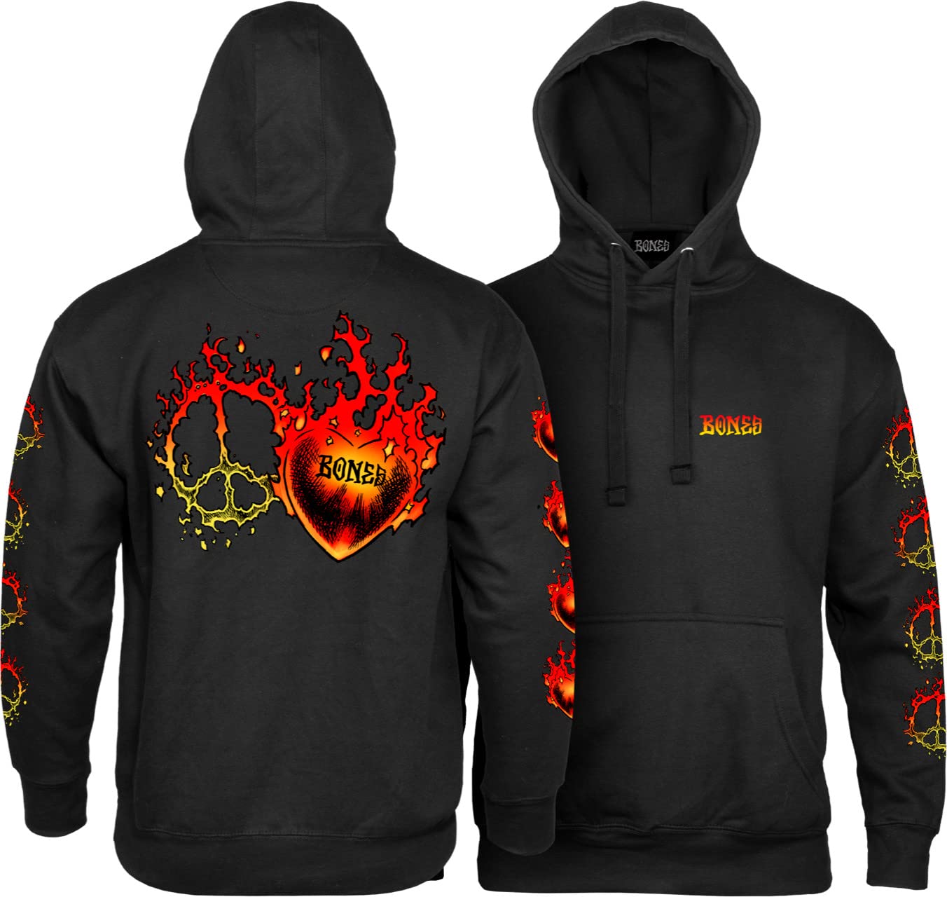 Powell Peralta BONES WHEELS Heart & Soul Hooded Sweatshirt - Skateboarding Apparel for Men & Women - Perfect for Streetwear, Skate Sessions & Casual Wear