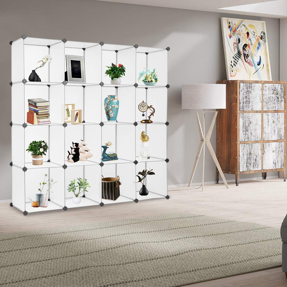 16-Cube Storage Organizer - Mytunes Cube Bookcase Shelf for Closet, Books & Home Organization | Perfect for Bedroom, Living Room & Office Storage