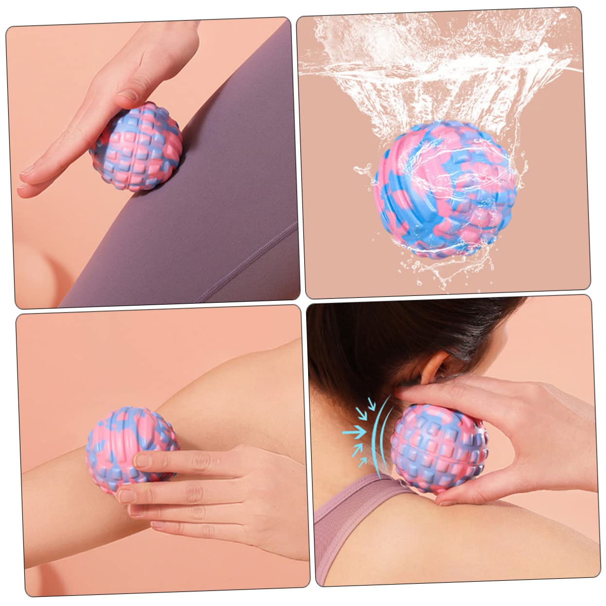 CLISPEED 2-Pack Massage Balls for Yoga, Fitness & Foot Relief - EVA Foam Therapy Balls for Myofascial Release, Muscle Recovery & Plantar Fasciitis Pain Relief - Perfect for Athletes, Runners & Office Workers