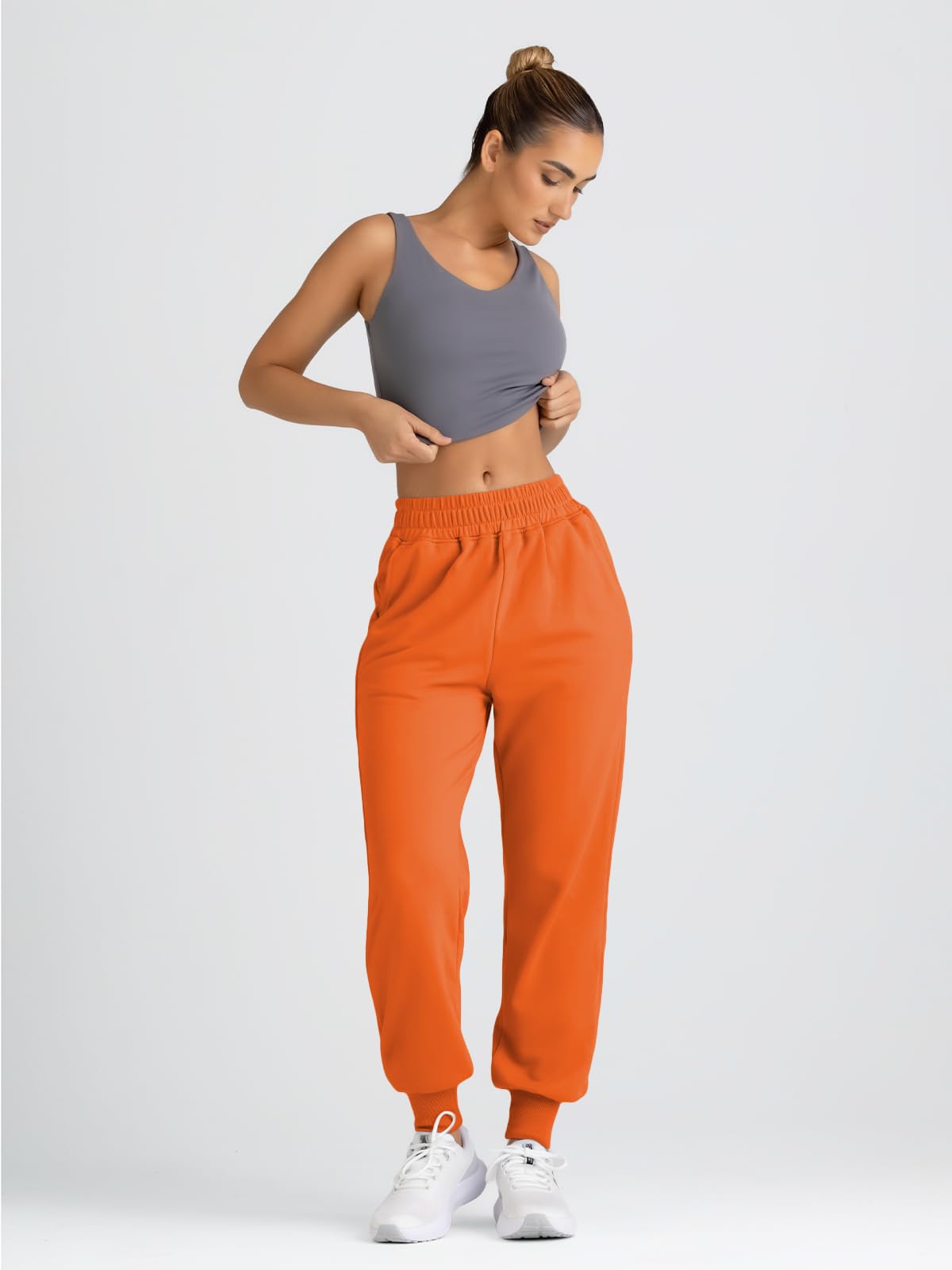 Yovela Women's High Waisted Baggy Sweatpants - Casual Joggers with Pockets for Fall | Y2K Aesthetic Warm Lounge Pants for Women | Perfect for Yoga, Running Errands & Cozy Home Wear