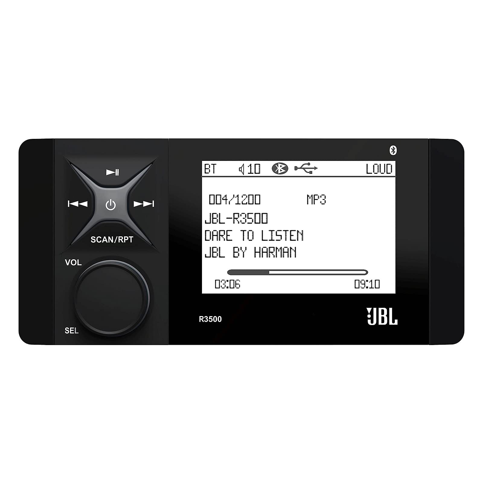 Marine Bluetooth AM/FM Radio Stereo LCD Digital Media Receiver with 4x 6.5