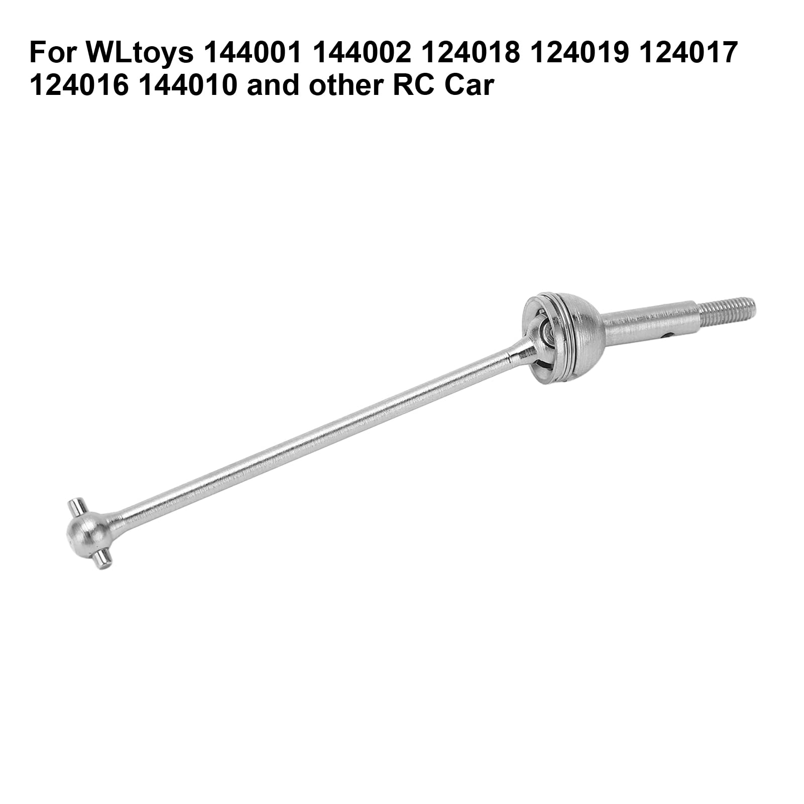 WLtoys 144001 144002 124016-124019 RC Car Upgrade Parts - Stainless Steel CVD Drive Shaft & Front Axle Replacement for Crawler Vehicles | Durable Metal Shaft for Off-Road Racing & RC Car Maintenance