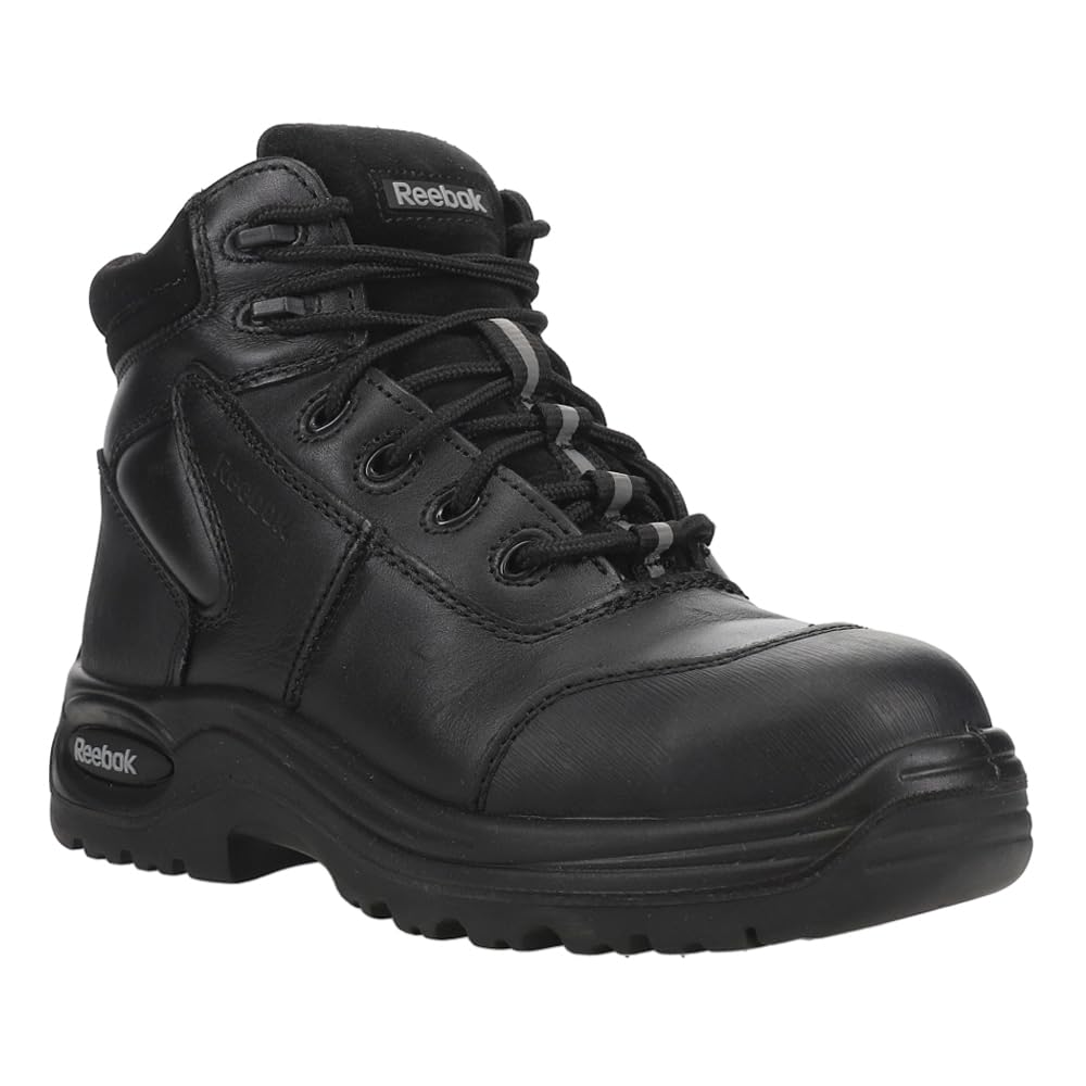 Reebok Work Women's Trainex Composite Toe Work Boots - Black Size 7 Medium | Lightweight Safety Shoes for Construction, Warehouse & Industrial Work