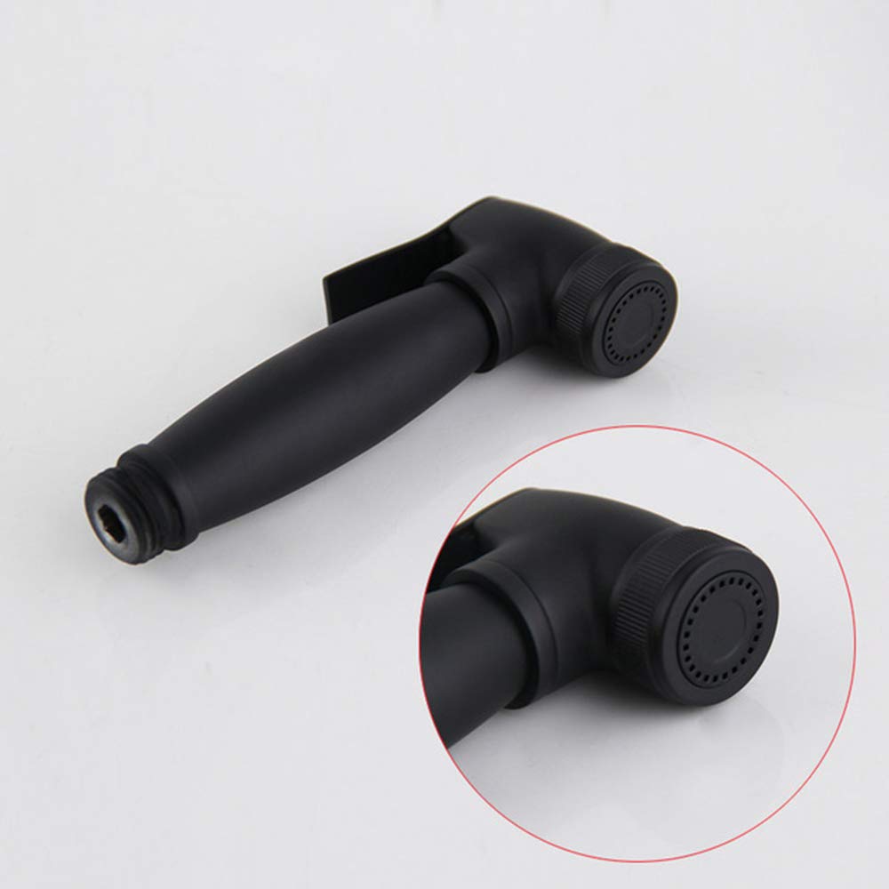 Black Handheld Toilet Sprayer - Dual Handle Bathroom Bidet Sprayer Set with Cold Water Wall Mount & Spring Hose - Perfect for Baby Cloth Diaper Cleaning, Personal Hygiene & Household Use