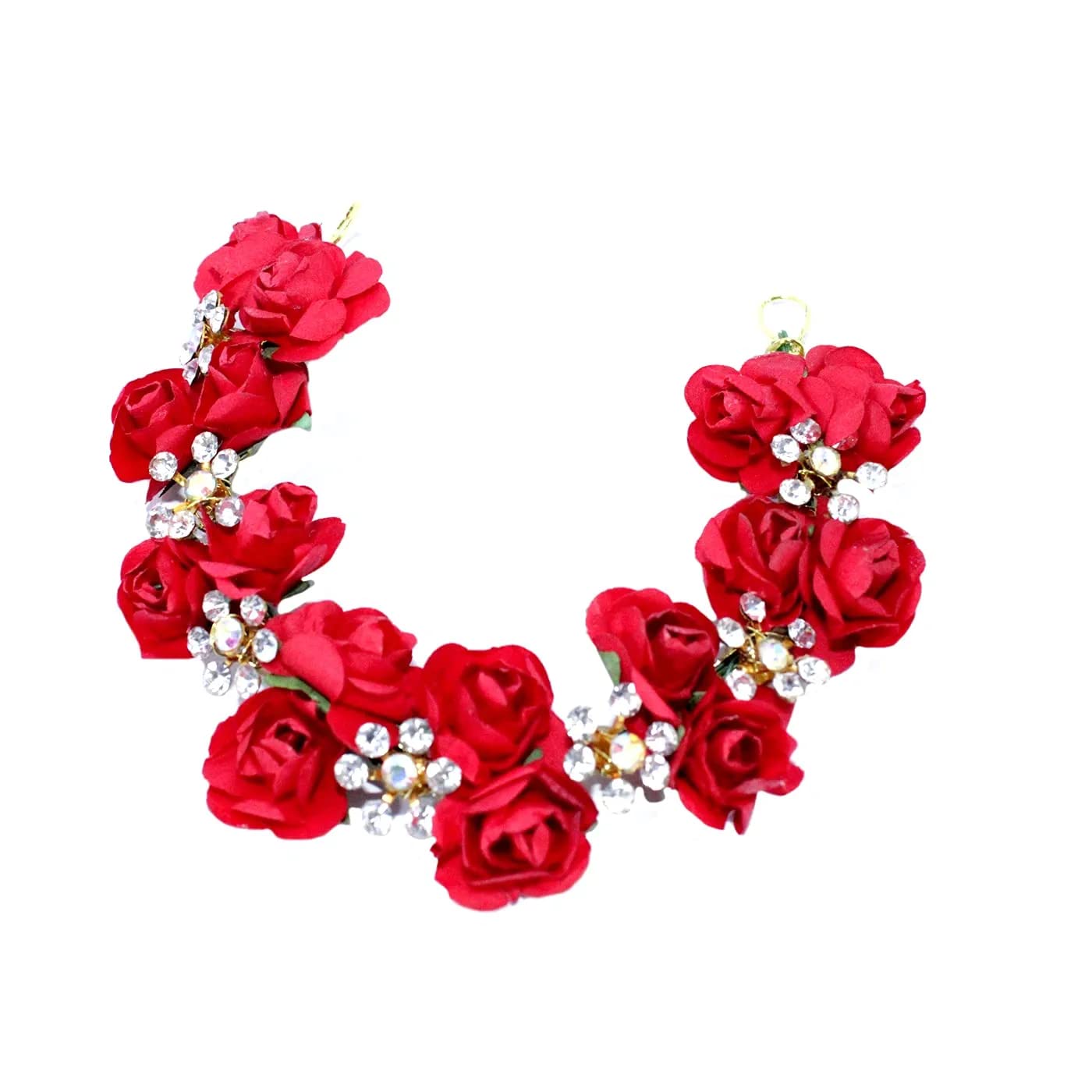 Majik Bun Decoration Hair Gajra for Women & Girls - Elegant Wedding & Party Hair Accessories (Red) | Perfect for Bridal, Festive & Special Occasion Hairstyles