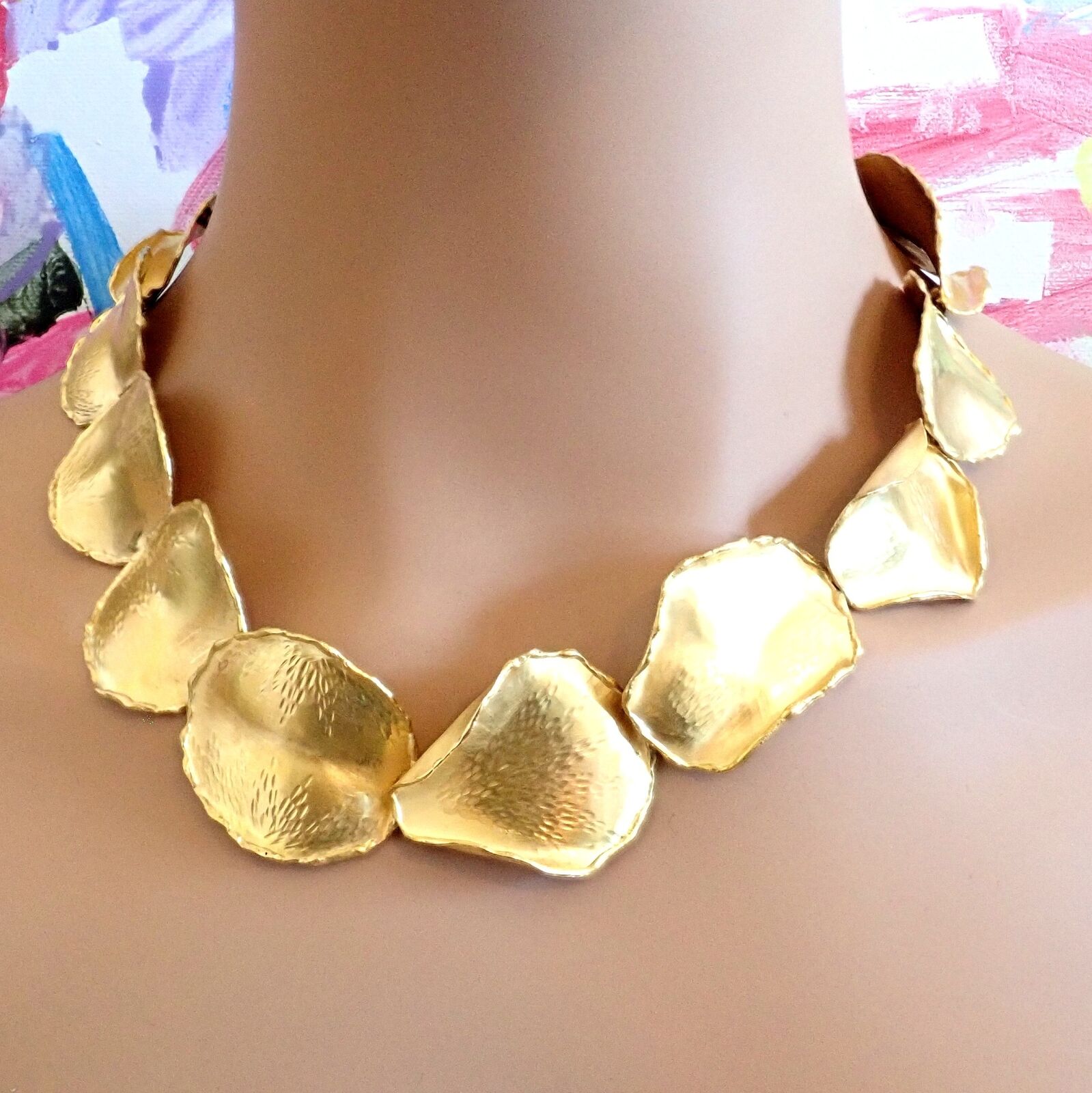 Authentic Tiffany & Co Angela Cummings 18k Yellow Gold Rose Petal Necklace Vintage 1979 - Elegant Jewelry Gift for Women, Perfect for Weddings, Anniversaries & Special Occasions