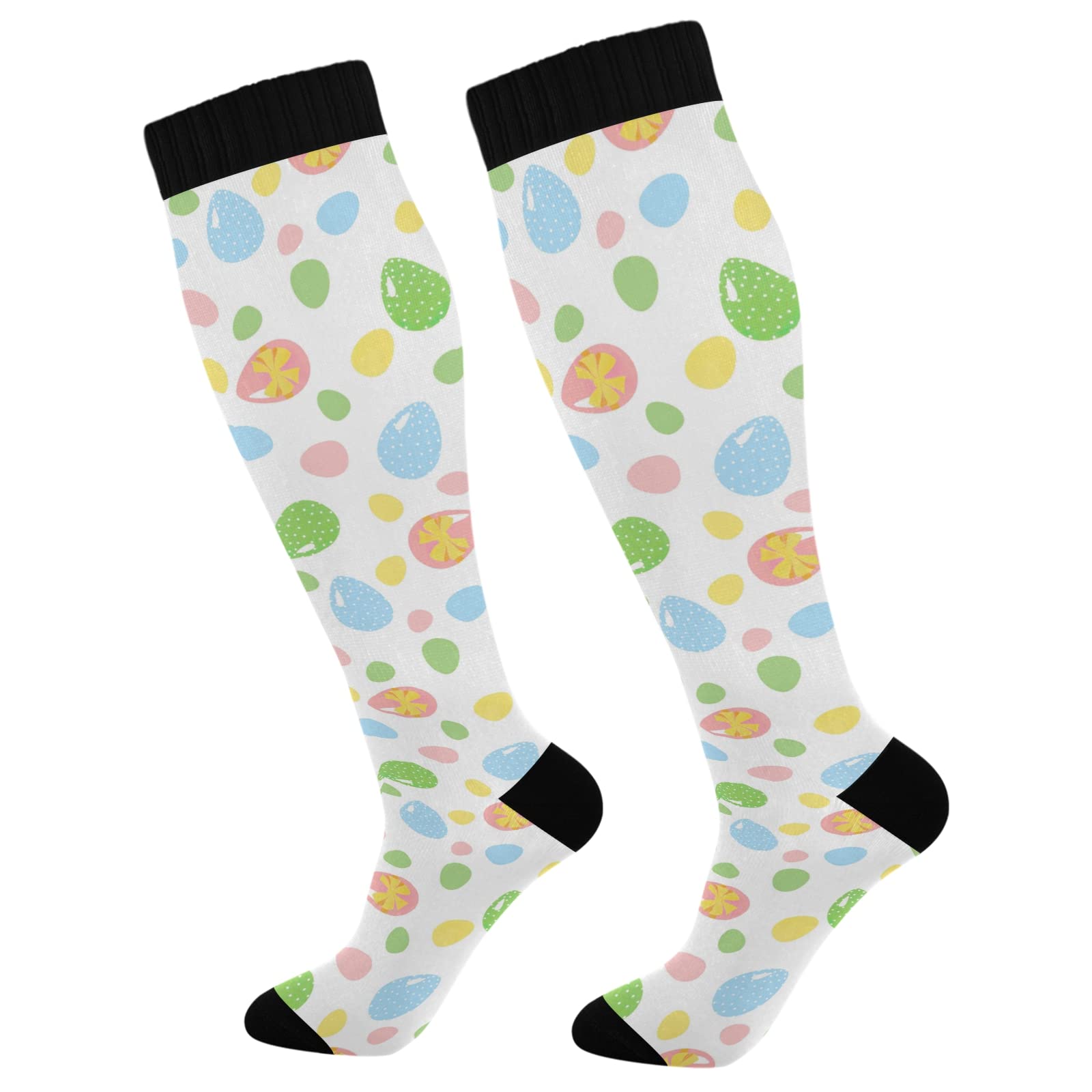 ODAWA Holiday Hearts Compression Socks for Women & Men - Breathable Knee High Support Socks for Sports, Hiking & Travel - Perfect for Running, Trekking & Long Flights