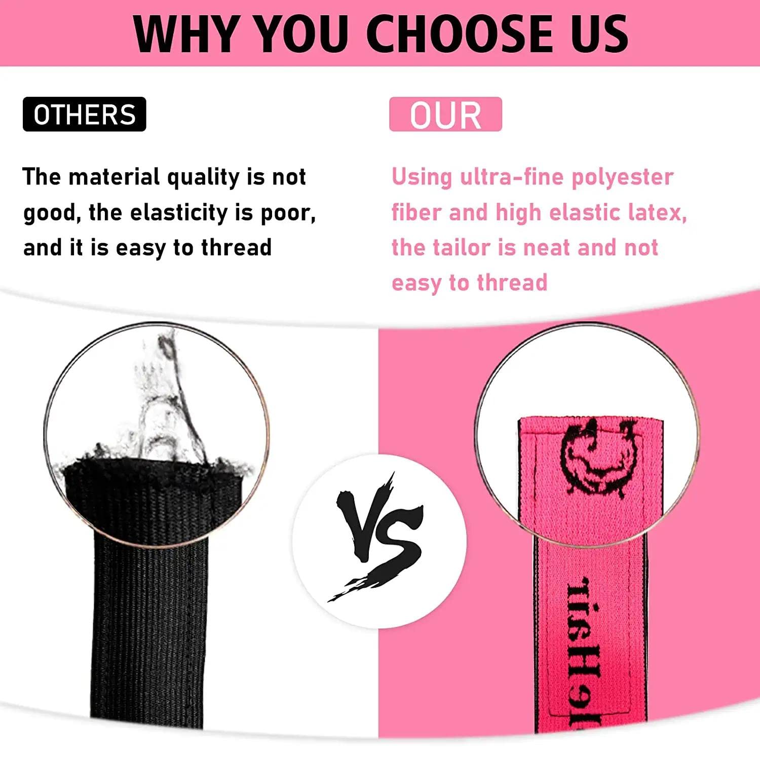 Goiple 3PCS Elastic Wig Bands for Edges - Adjustable Wig Grip Band for Secure Wig Installation (Pink) + 9PCS Hair Wax Stick Set - Perfect for Salon Styling, Cosplay & Everyday Hair Care