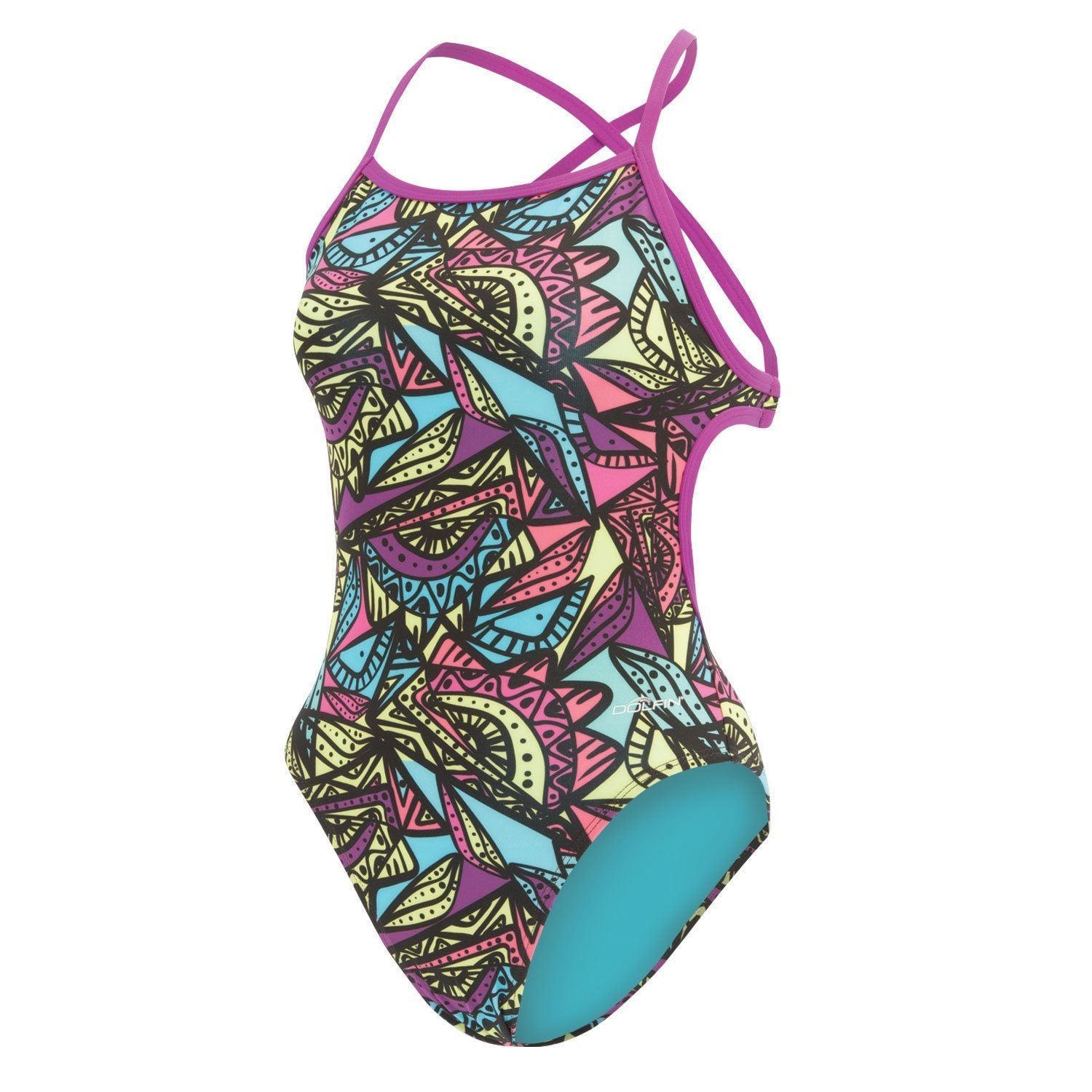 Dolfin Calypso Tie Back Girls Swimsuit - Stylish One-Piece Bathing Suit for Kids - Perfect for Pool, Beach & Summer Water Activities