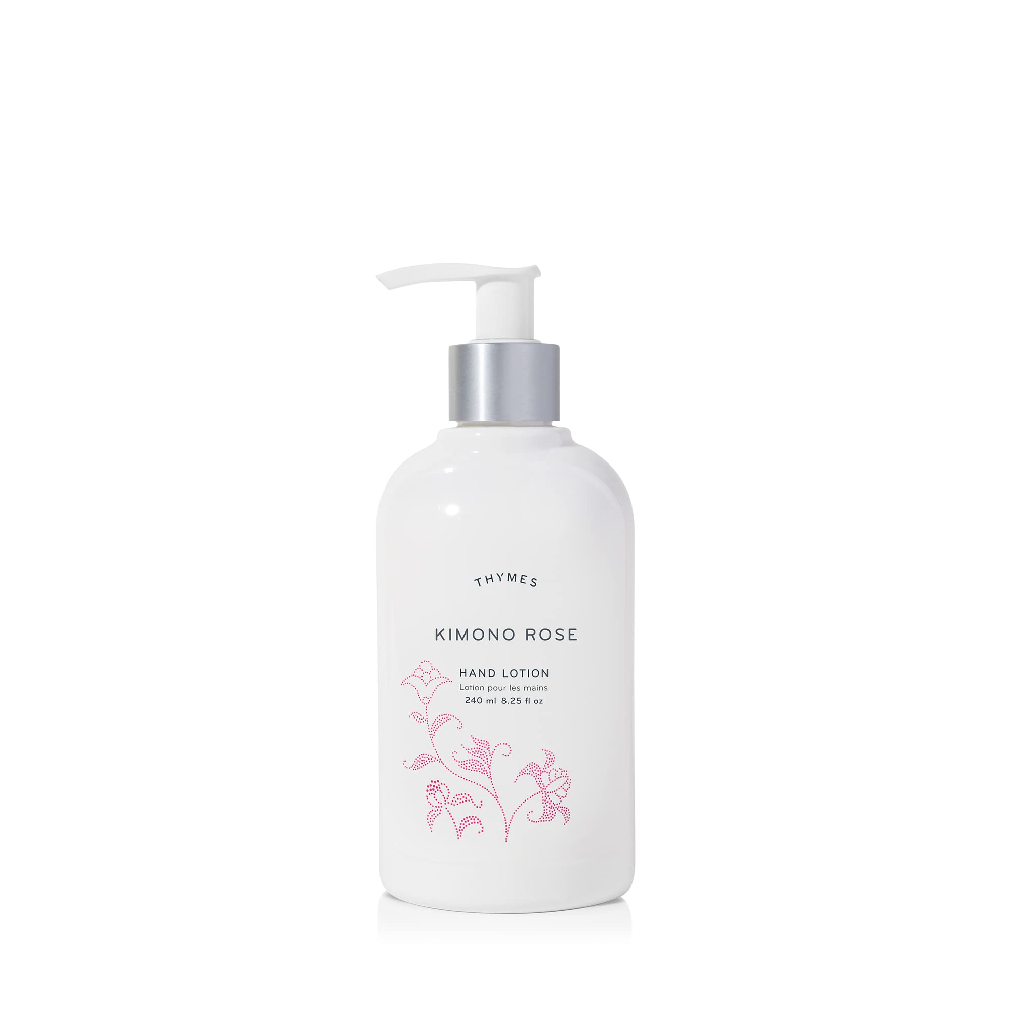 Thymes Kimono Rose Hand Lotion - 8.25 Fl Oz (244ml) Moisturizing & Hydrating - Perfect for Dry Hands, Office Use & Gift Giving