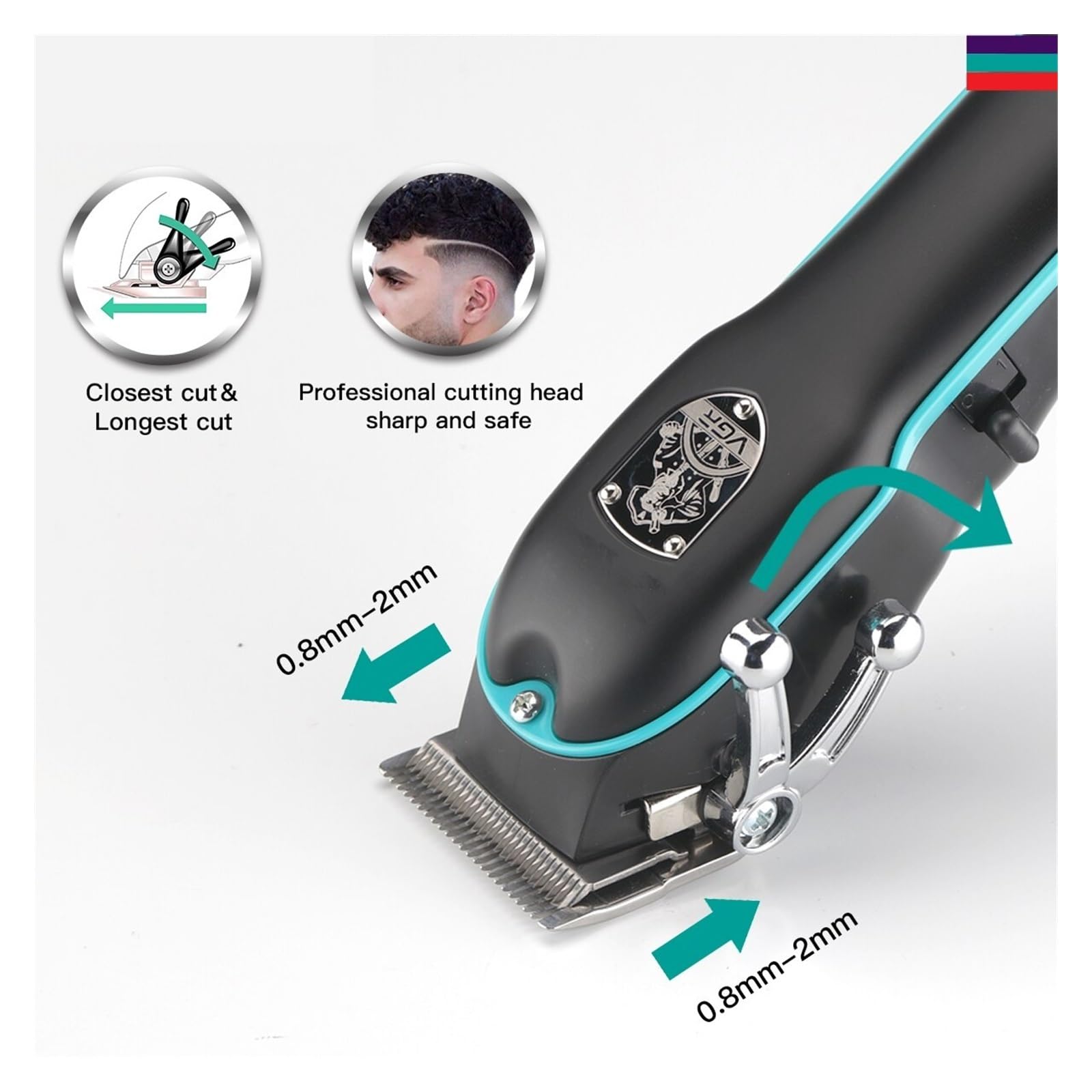 Professional Electric Hair Clipper for Men - Adjustable Wired Razor Trimmer with Storage Box | Home Barbering, DIY Haircuts & Grooming Kit