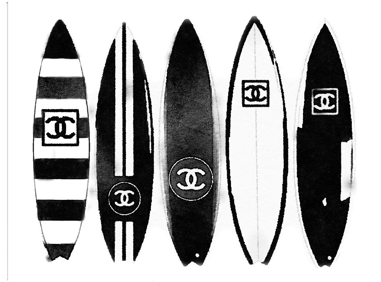 Amanda Greenwood Original Surf Art Canvas Wall Decor - 46x35 Inch Ready to Hang Beach Painting for Living Room, Bedroom, Office & More - Coastal Home Decor Perfect for Beach Houses, Vacation Rentals & Nautical Themed Spaces