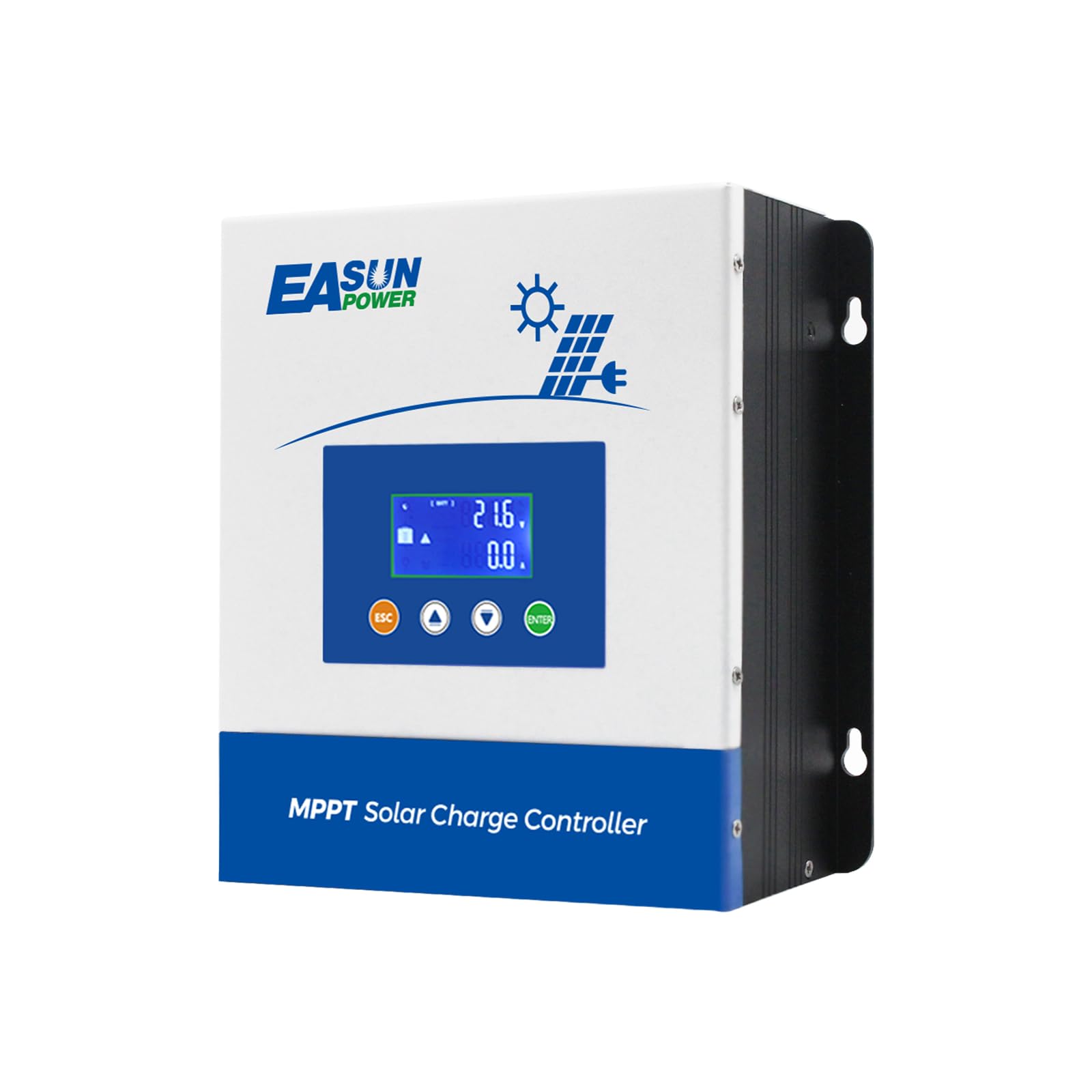 POWLAND 60A MPPT Solar Charge Controller - 12V/24V/36V/48V Auto, 150V Max Input with LCD Display - Intelligent Regulator for Sealed/Gel/AGM/Flooded/Lithium Batteries - Perfect for RV, Marine, Off-Grid Solar Systems & Home Energy Storage