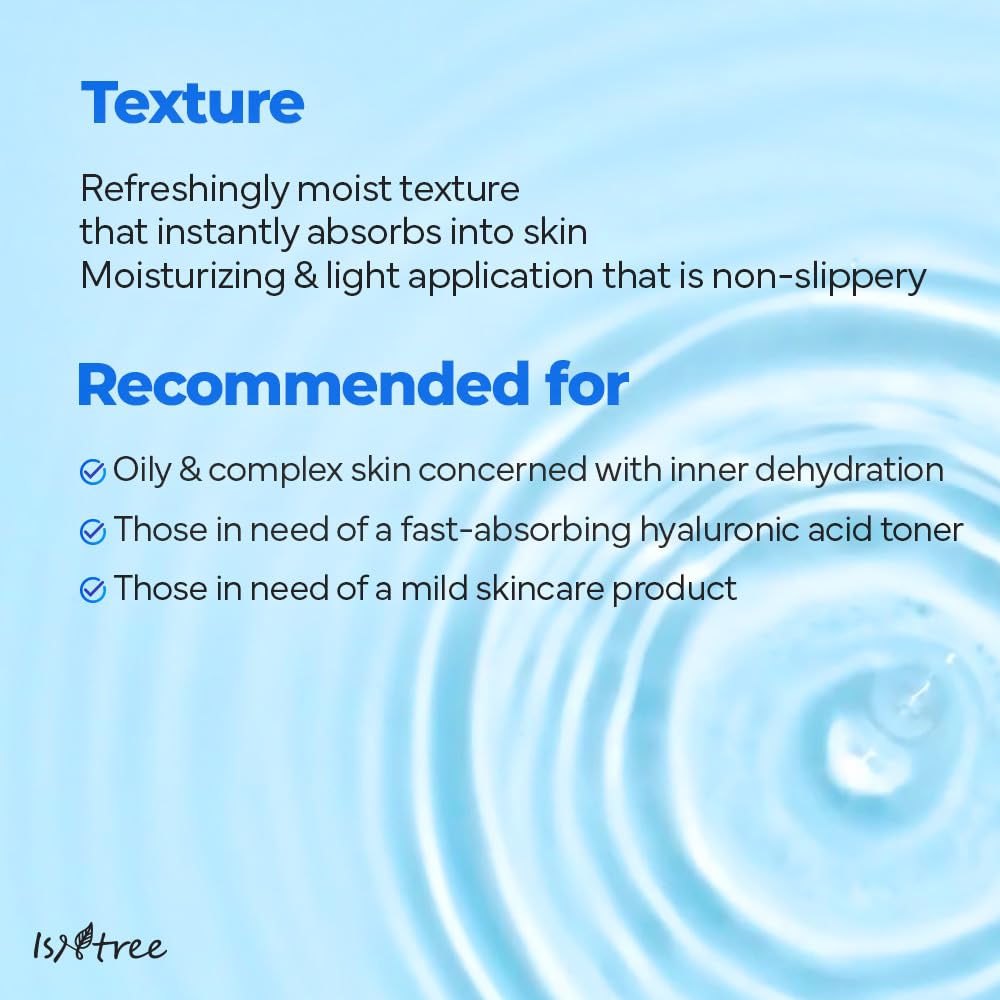 ISNTREE Hyaluronic Acid Toner 300ml - Korean Vegan Skincare for Deep Hydration & Smooth Skin | Daily Moisturizing Routine