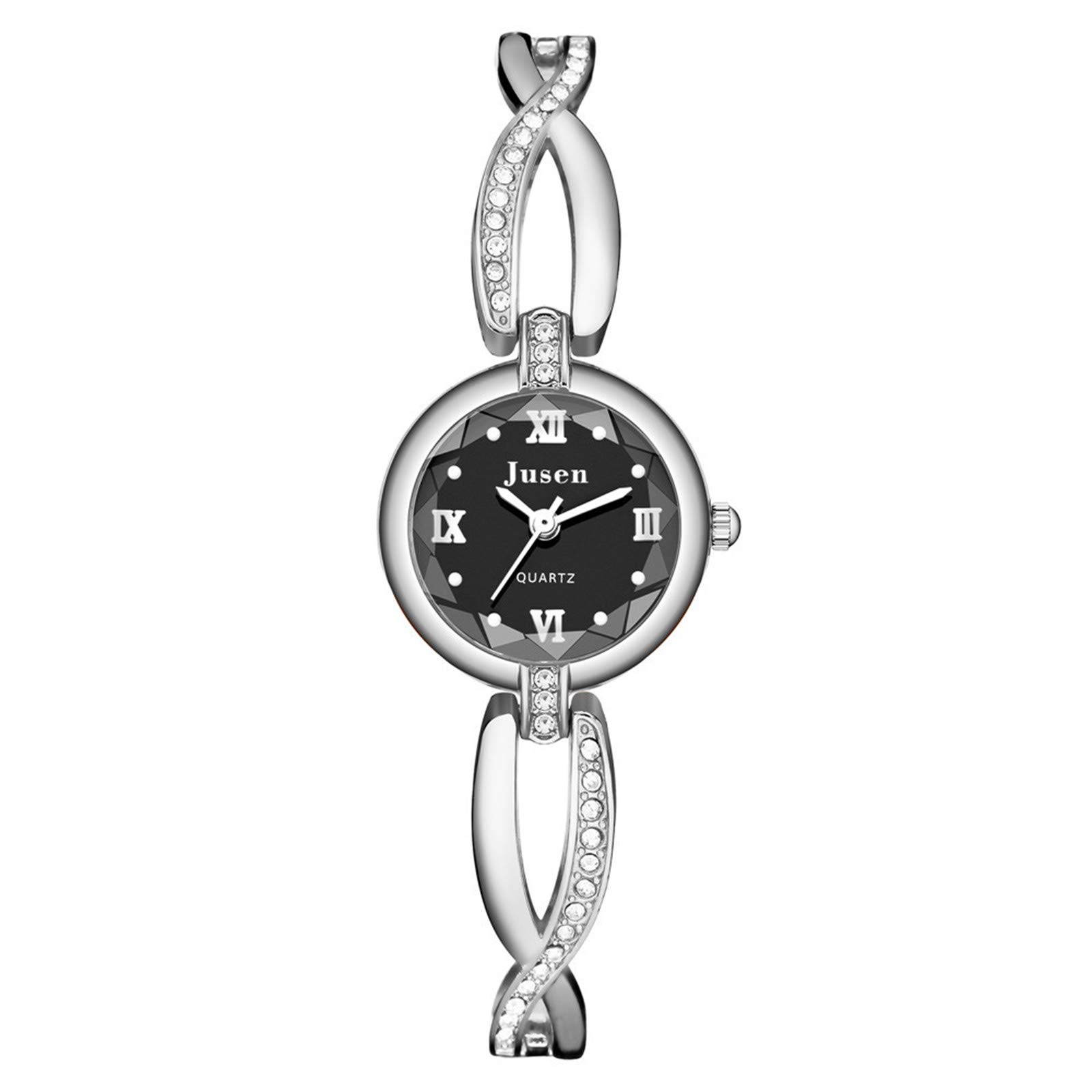 Elegant Women's Watch with Sparkling Diamond Accents - Slim Green Dial & Stylish Bracelet - Perfect for College Students, Office Wear & Everyday Fashion Accessories