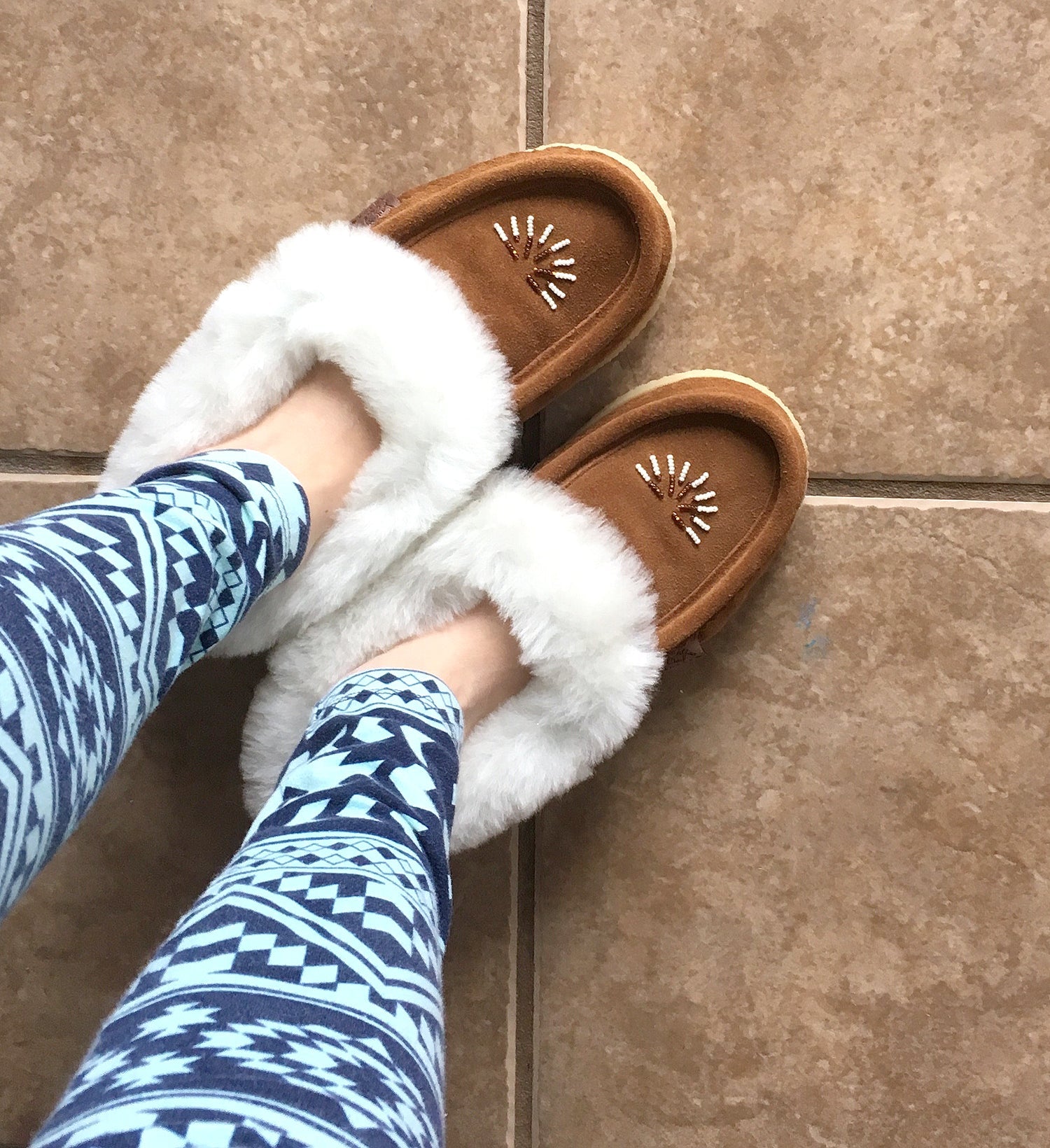 Women's Comfortable Smoke Beaded Rubber Sole Sheepskin Slippers - Cozy Indoor/Outdoor House Shoes for Winter & Lounge Wear