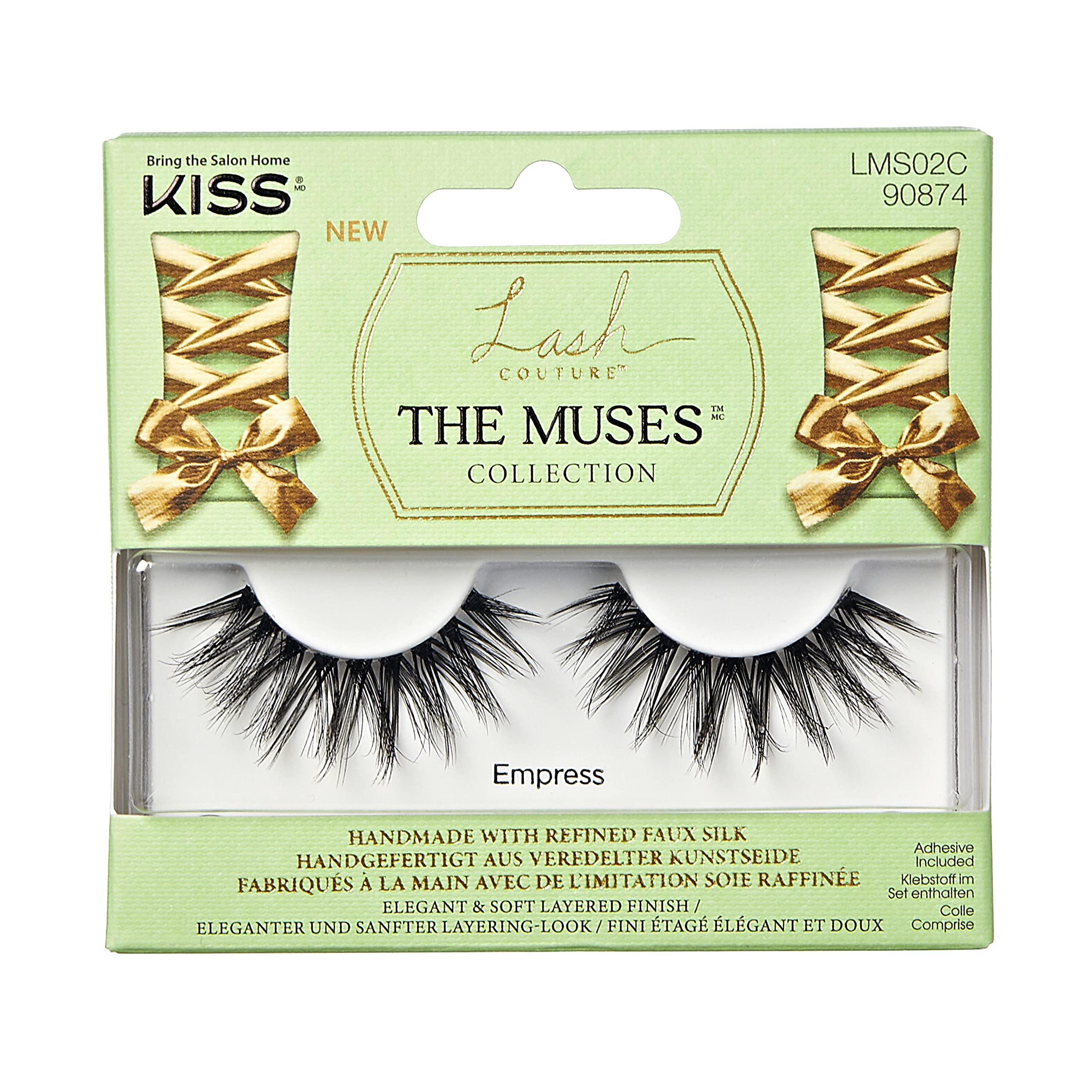 KISS Lash Couture Muses Collection False Eyelashes - Style 02 | Natural Look, Dramatic Volume | Perfect for Parties, Weddings & Special Occasions