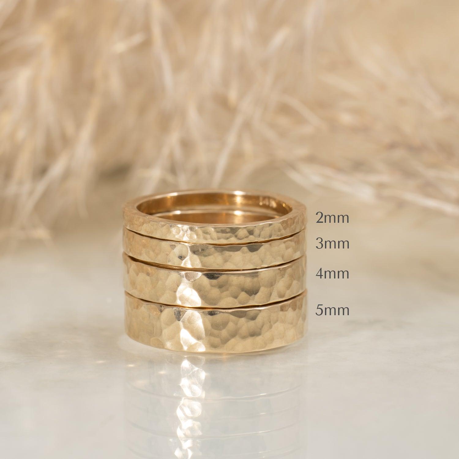 2mm Gold Wedding Band for Women & Men - Classic Thin Comfort Fit Ring for Engagement, Anniversary & Everyday Wear - Elegant & Durable 14K Gold Plated Jewelry