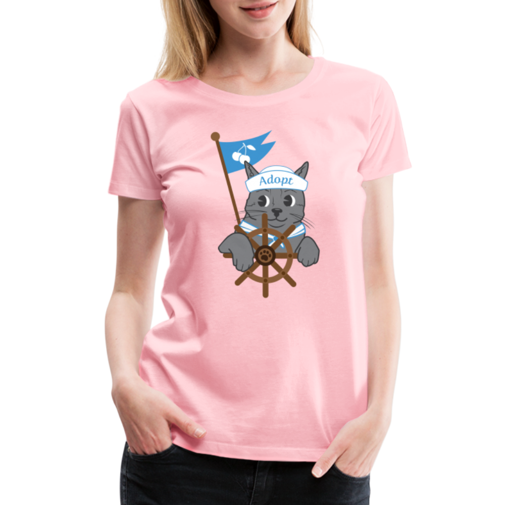 Door County Sailor Cat Contoured Premium Cotton T-Shirt for Men & Women - Comfortable Casual Wear for Sailing, Beach Outings & Everyday Fashion