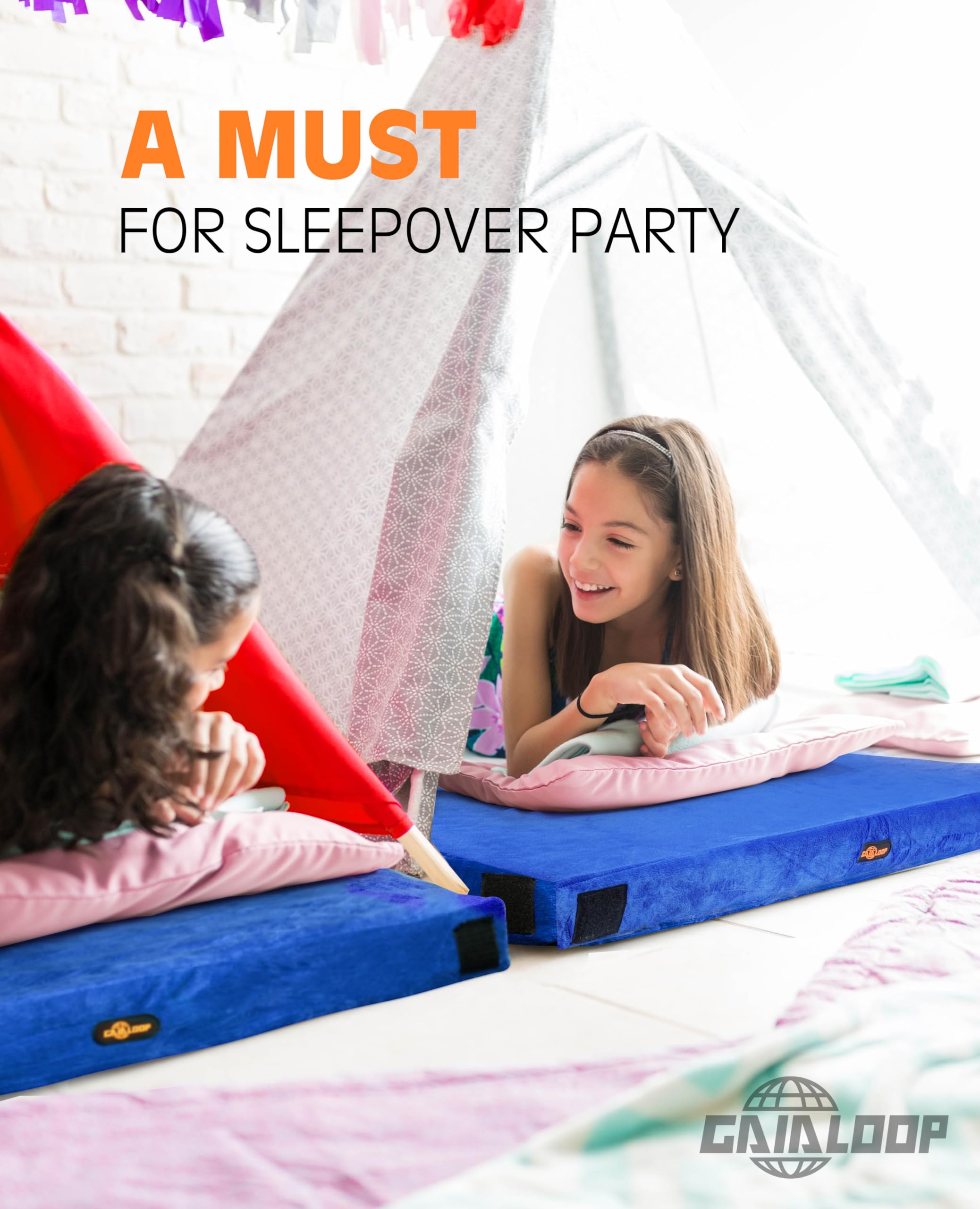 3 Inch Thick Memory Foam Camping Mattress - Portable Sleeping Pad for Tent, Car & Cot - Roll Up Floor Mat for Glamping, Guest Sleepovers & Outdoor Adventures