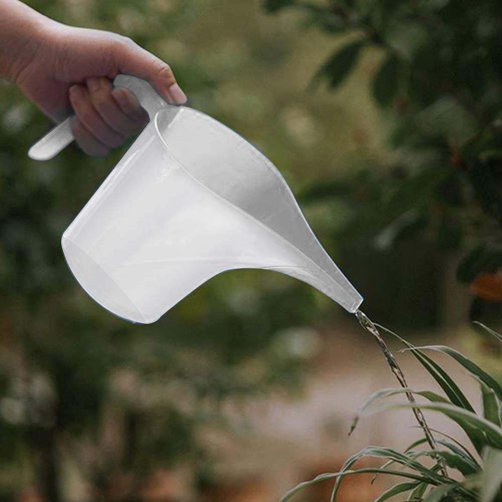 4 Pack Plastic Funnel Pitcher with Long Spout - 32oz (1000ml) Large Capacity Measuring Cup for Baking, Cooking & Soap Making - Perfect for Pancake Batter, Muffins, Cakes & DIY Crafts