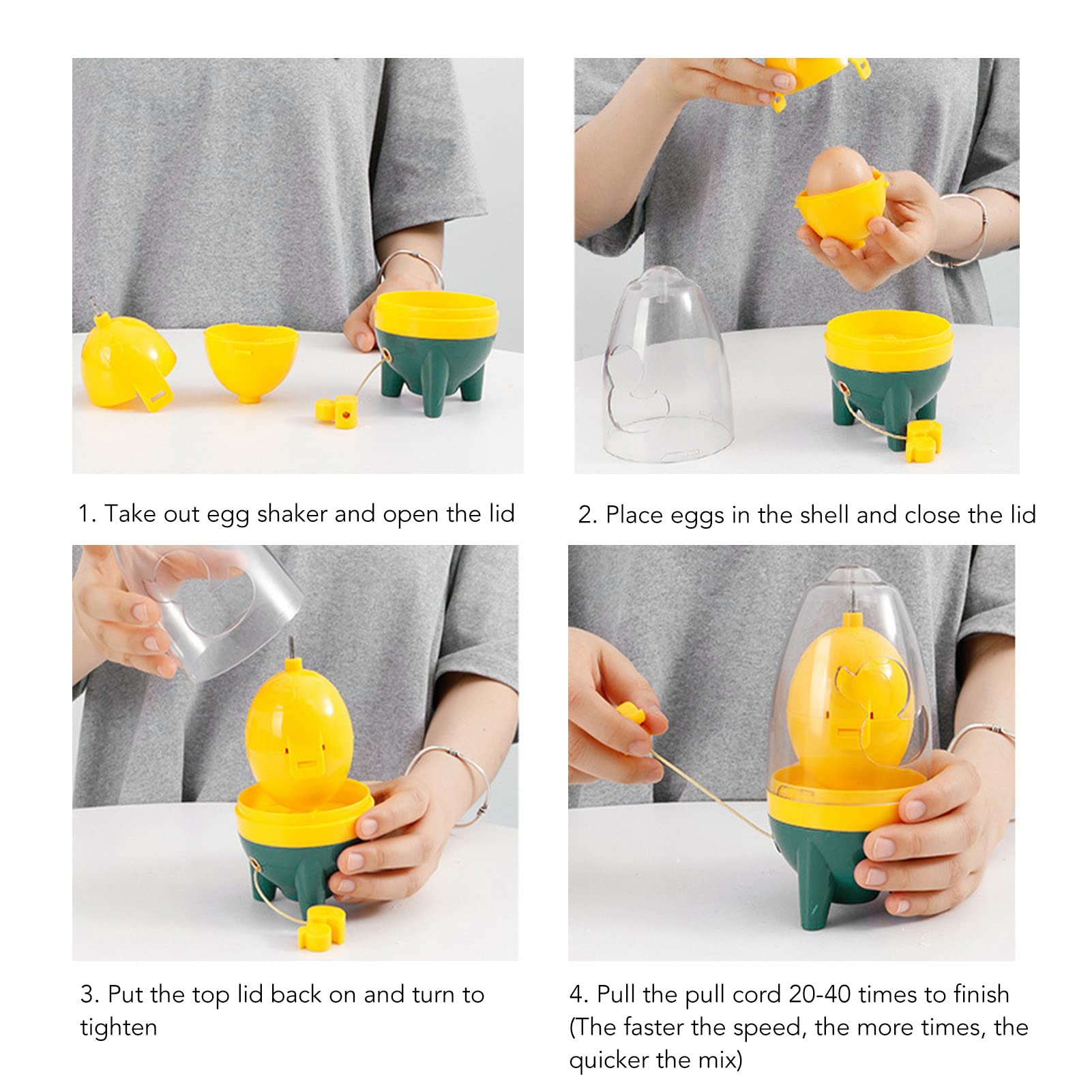 BORDSTRACT Egg Spinner - Portable Golden Egg Maker with High Torsion Rotation, Homogeneous Mixer for Baking & Cooking (Dark Green) - Perfect for Kitchen, Restaurants & DIY Egg Decorations