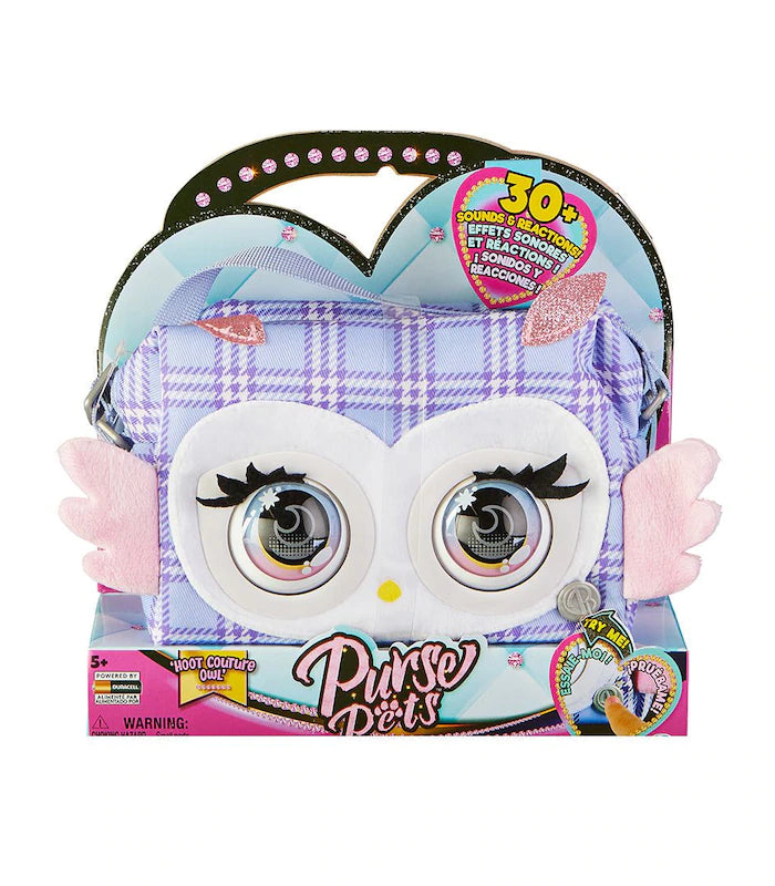 PURSE PETS Perfect Owl Plush Toy - Cute & Soft Stuffed Animal for Kids, Girls & Boys | Ideal for Gifts, Room Decor, and Cuddling