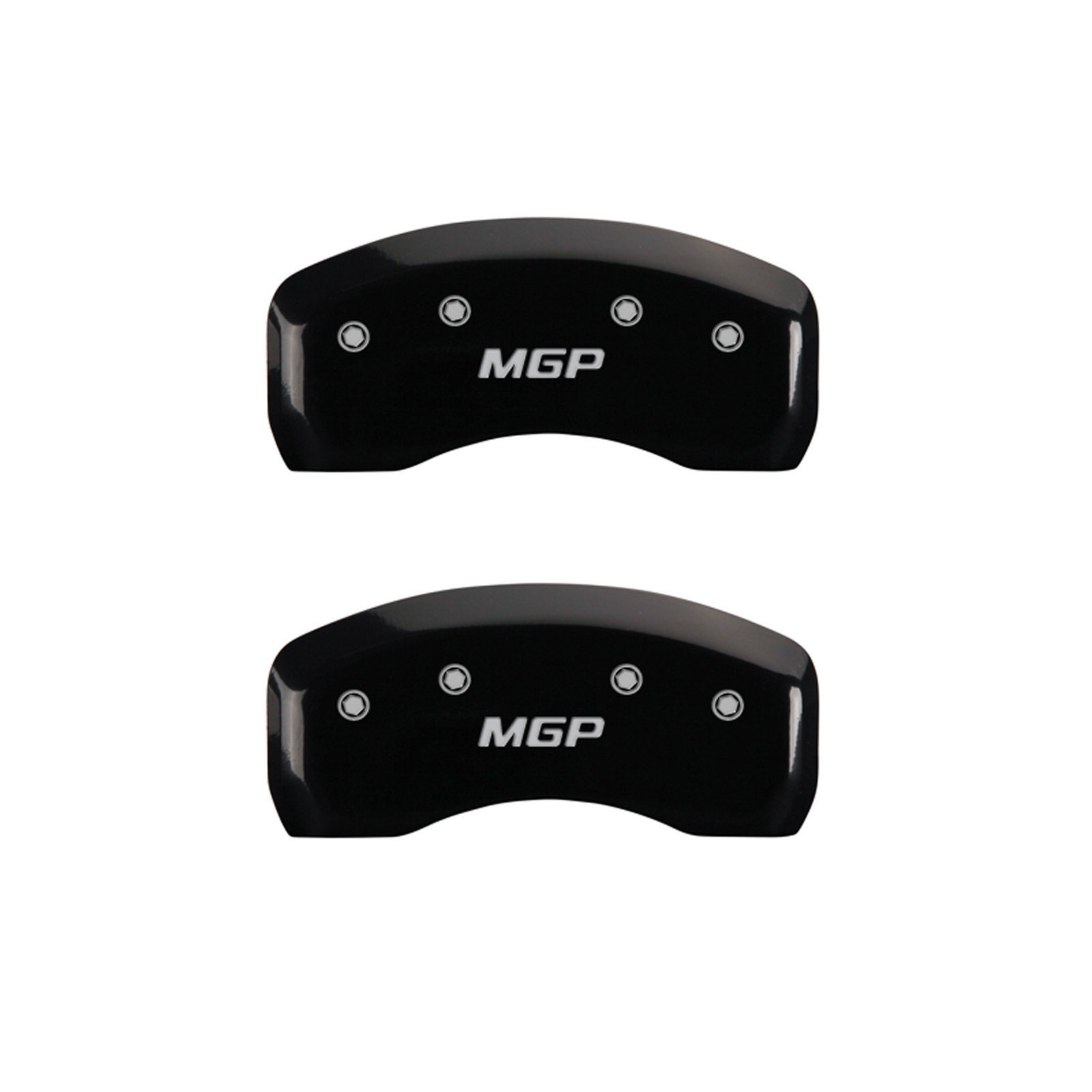 MGP Caliper Covers 10007SMGPPBK - Black Brake Caliper Covers with Silver MGP Engraving (Set of 4) for Car & Truck Customization - Upgrade Your Vehicle's Style & Protection