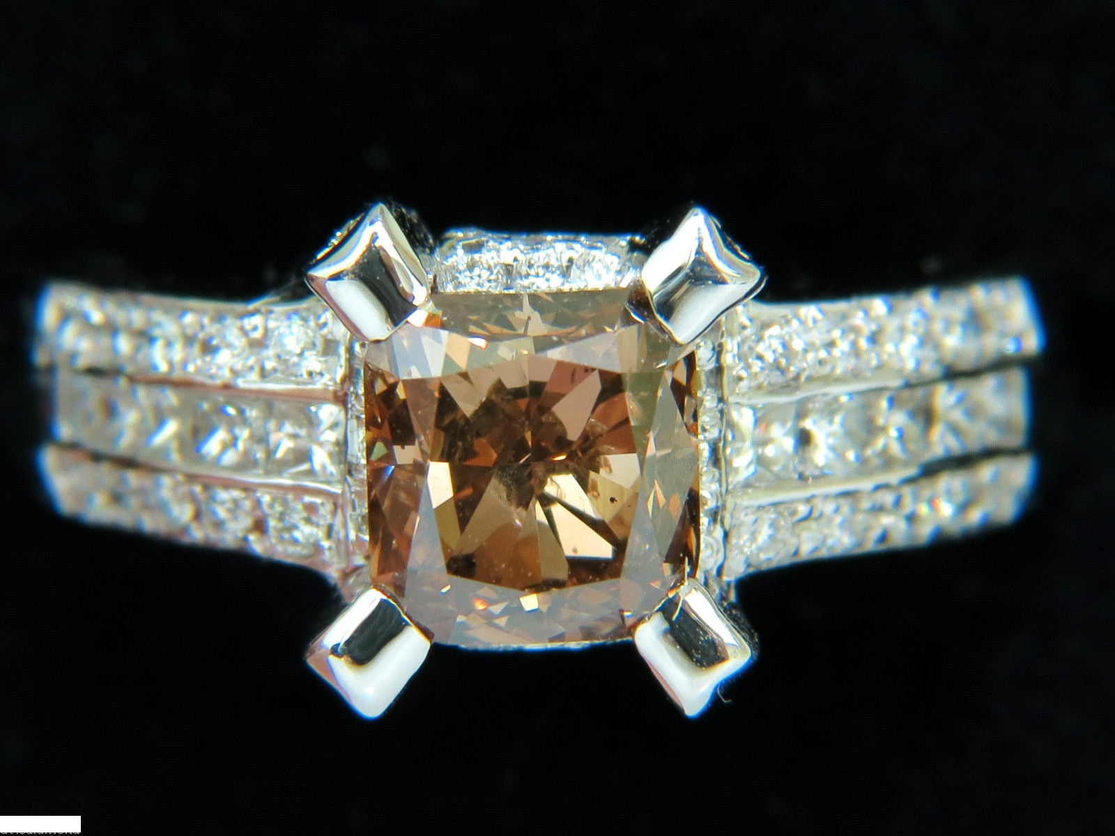 2.76CT GIA Certified Natural Fancy Orange Brown Diamond Ring - 14KT Gold G/VS Clarity - Elegant Jewelry for Weddings, Anniversaries & Special Occasions