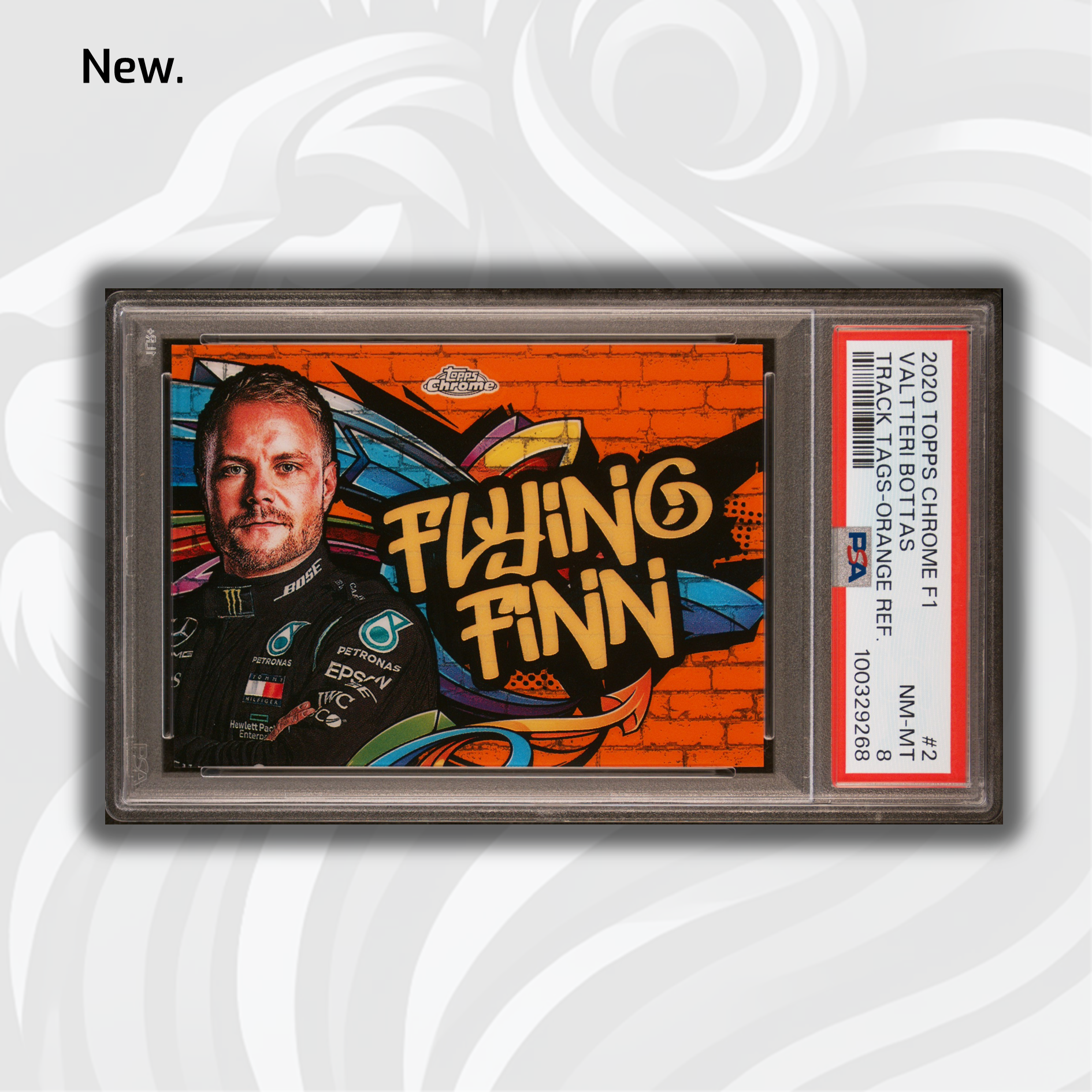 2020 Topps Chrome F1 Valtteri Bottas #2 PSA 8 23/25 Orange Track Tags - Perfect for F1 Collectors, Racing Fans, and Sports Memorabilia Enthusiasts