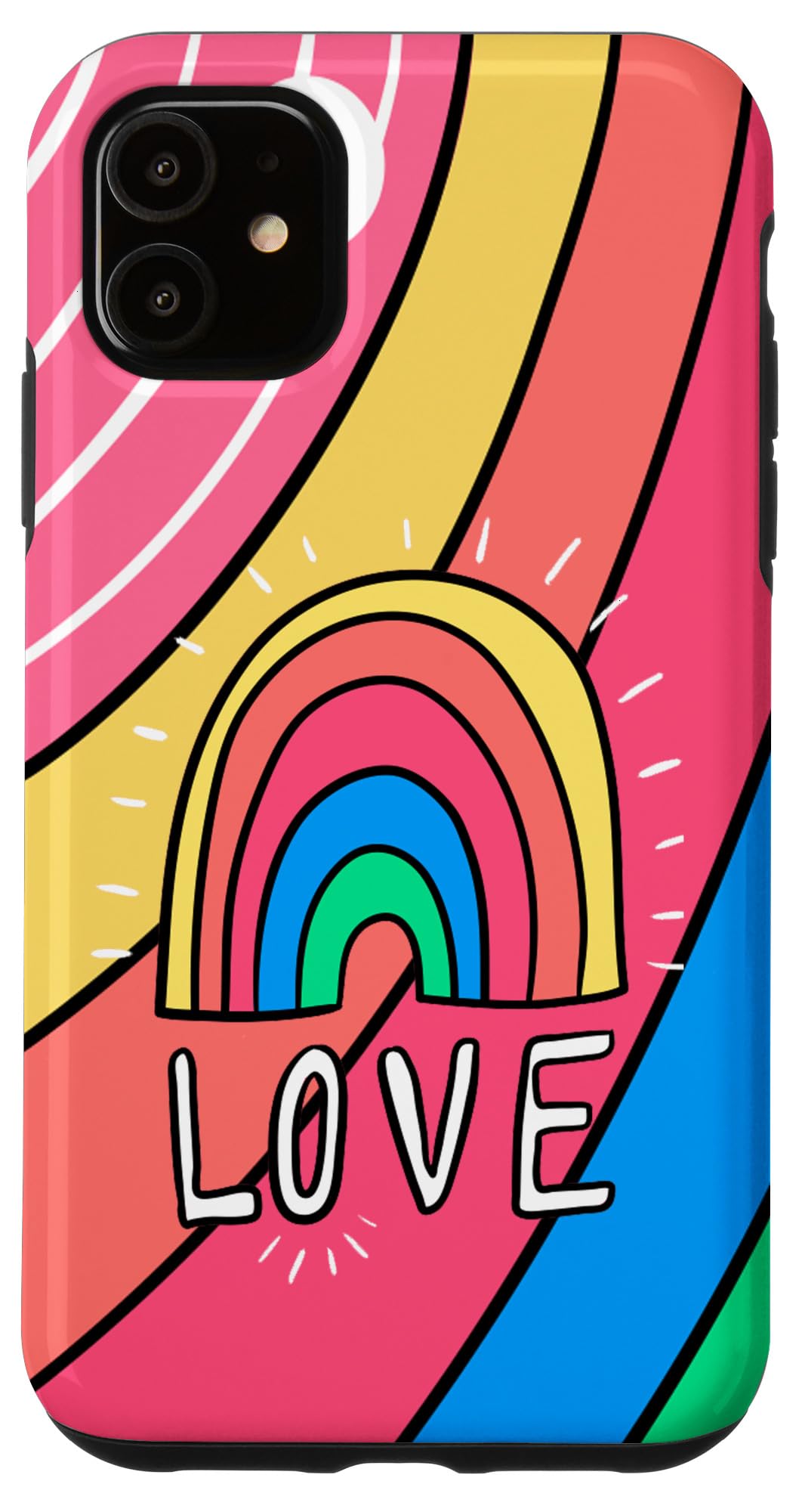 Rainbow Pride iPhone 11 Case - LGBT+ Friendly Protective Cover for Gay, Lesbian & LGBTQ+ Community | Perfect Pride Month Gift & Everyday LGBTQ+ Support Accessory