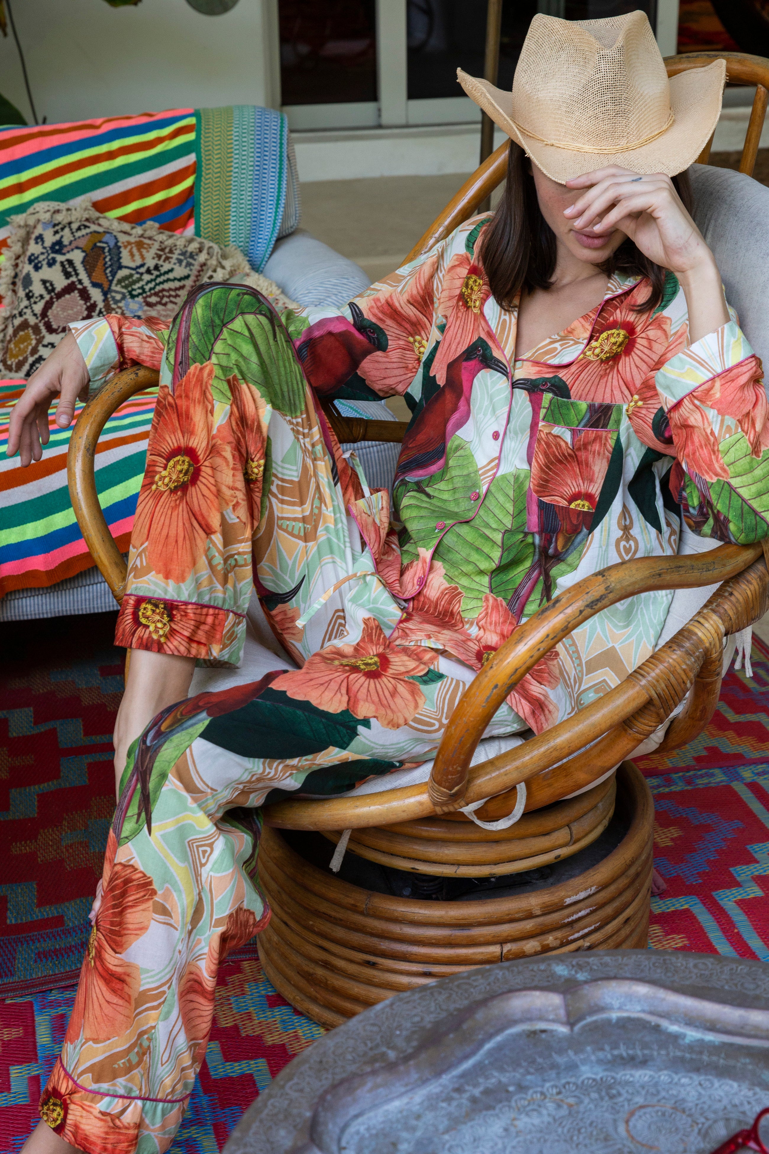 Songbird Pajama Set for Women - Soft & Comfortable Sleepwear with Cute Bird Print - Perfect for Lounge, Sleep & Relaxation at Home