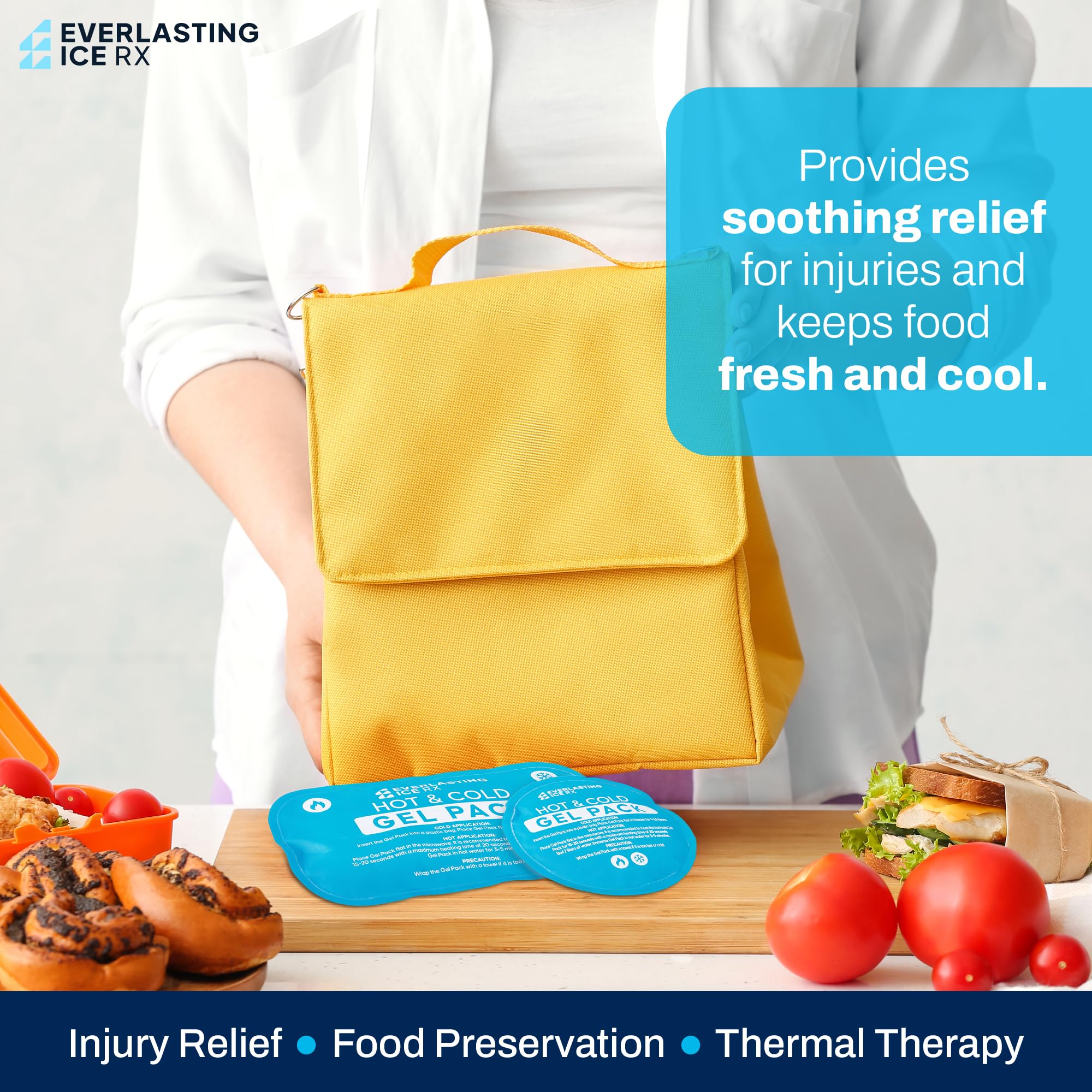 Reusable Hot and Cold Gel Ice Packs for Injuries - 7 Pack Variety Set for Pain Relief & Therapy | Hot & Cold Compress for Muscle Pain, Swelling, Headaches, Sports Injuries & Post-Surgery Recovery