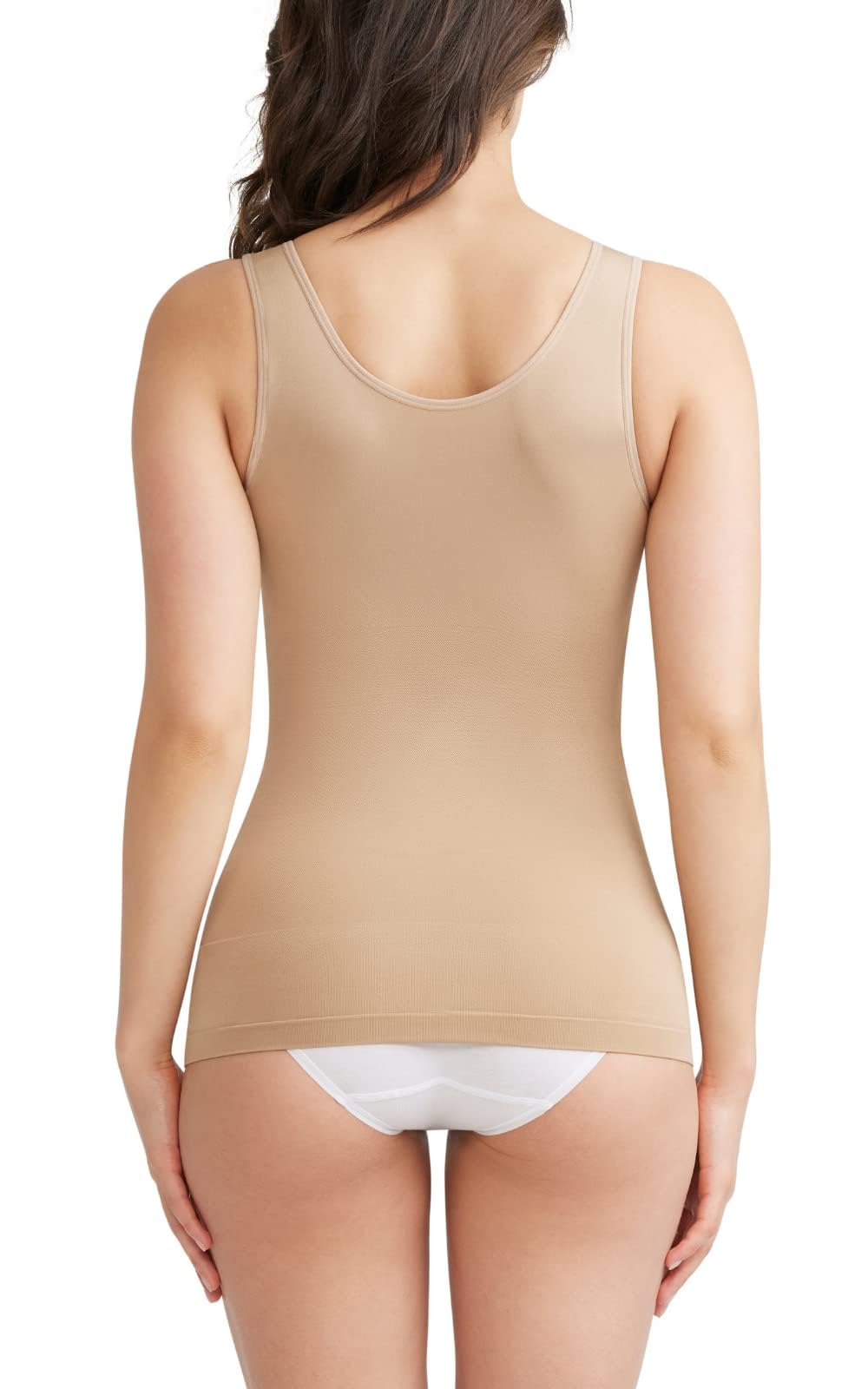ESSENTIALS BY TUMMY TANK Women's Seamless Shaping Tank Top - Slimming Bodysuit for Everyday Wear, Workout & Layering