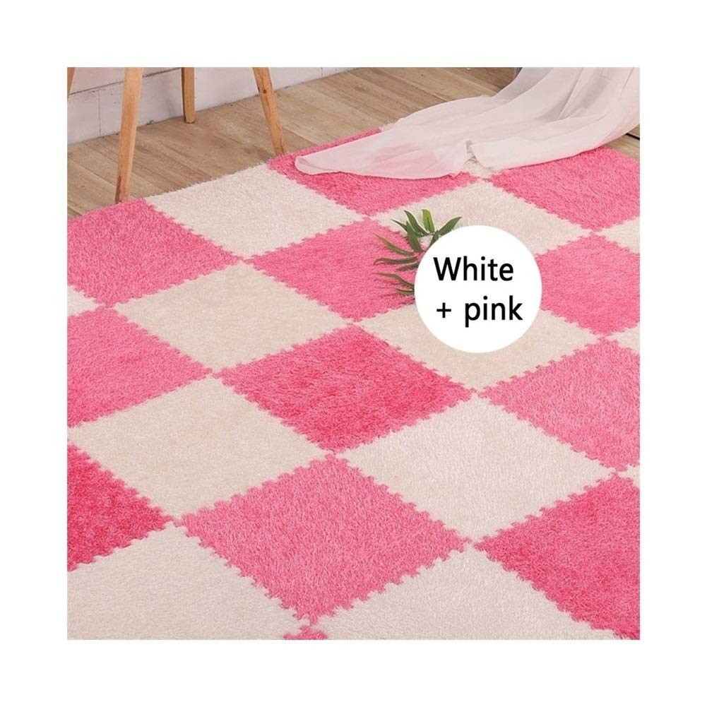 Non-Slip Foam Puzzle Floor Tiles - 20pcs 30x30x1.2cm Interlocking Carpet Squares for Bedroom, Playroom & Home Office - ALGFree Suede Splice Design - Customizable Colors - Perfect for Kids Play Area, Yoga Mats & Pet-Friendly Flooring
