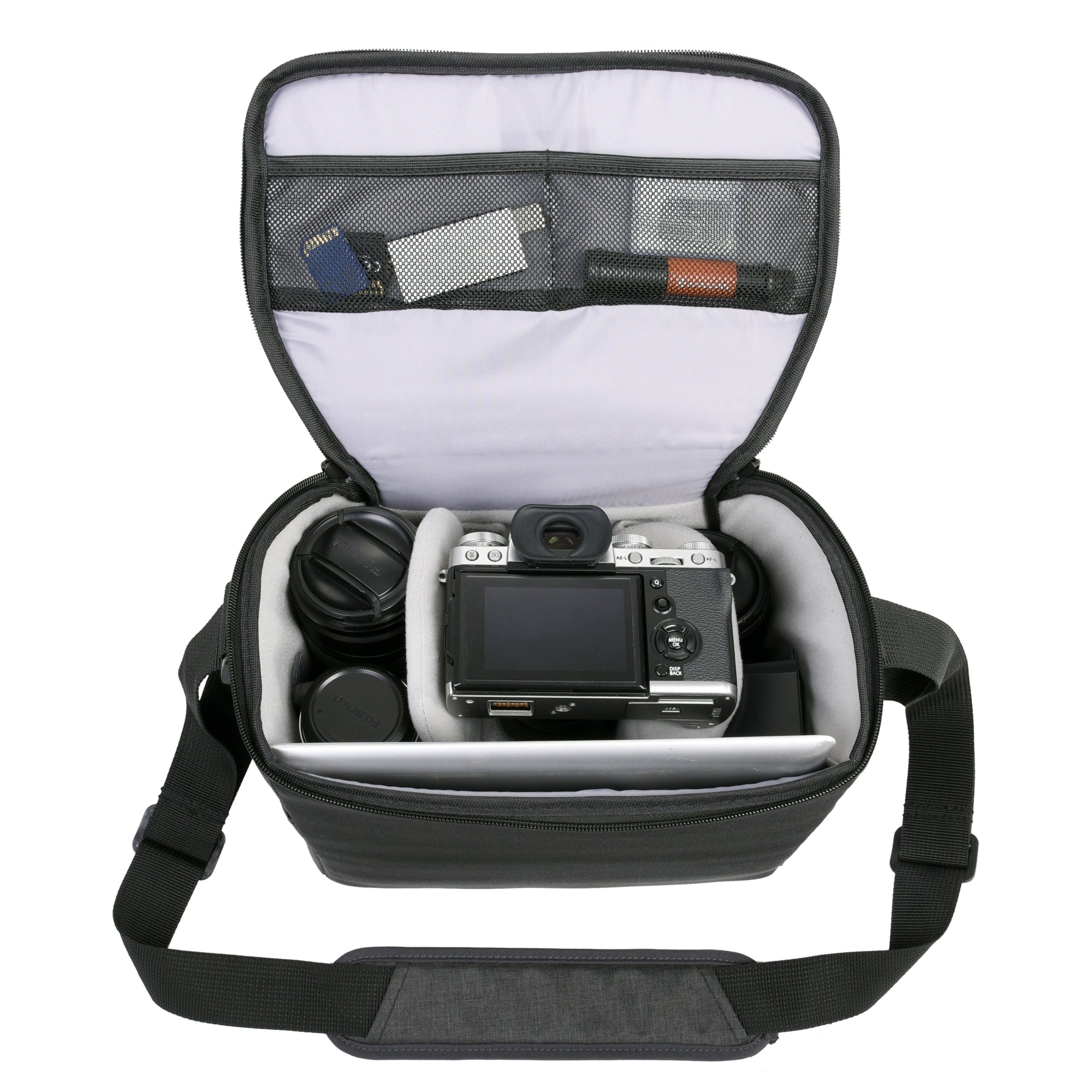 Vesta Aspire 25 Gray Camera Shoulder Bag - Waterproof DSLR Camera Case with Adjustable Strap for Travel & Outdoor Photography | Perfect for Photographers & Content Creators